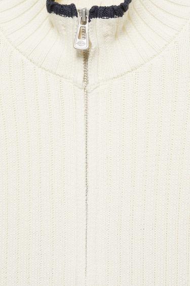 Dickies zip-up cardigan — Ecru 8