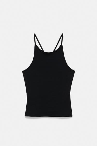 Halter-neck strappy back top — Black 5