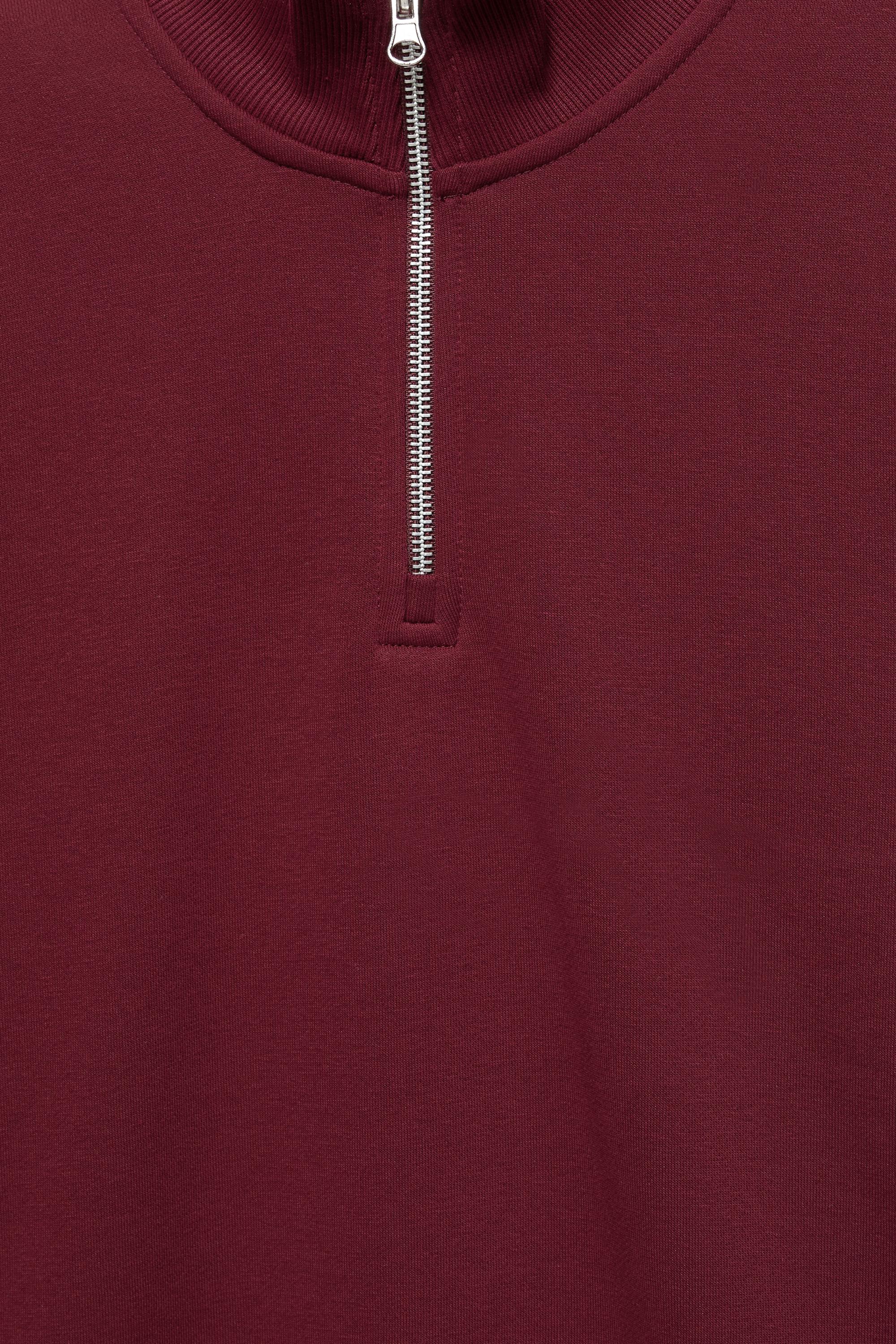 Quarter-zip sweatshirt — Burgundy