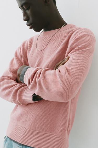 Basic knit jumper — Pastel pink 3
