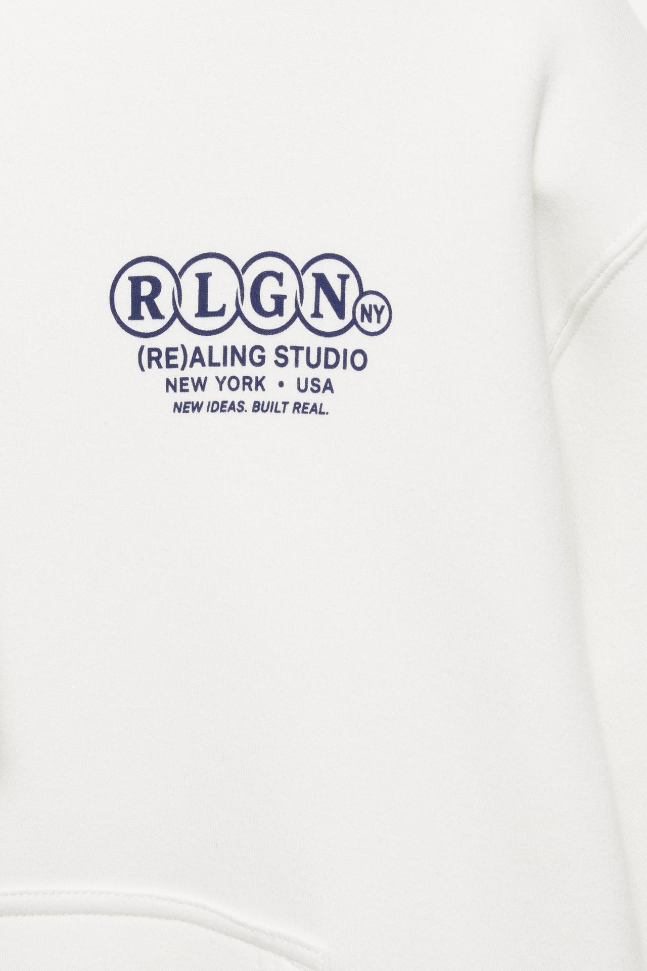 Relaxed graphic hoodie — Off white