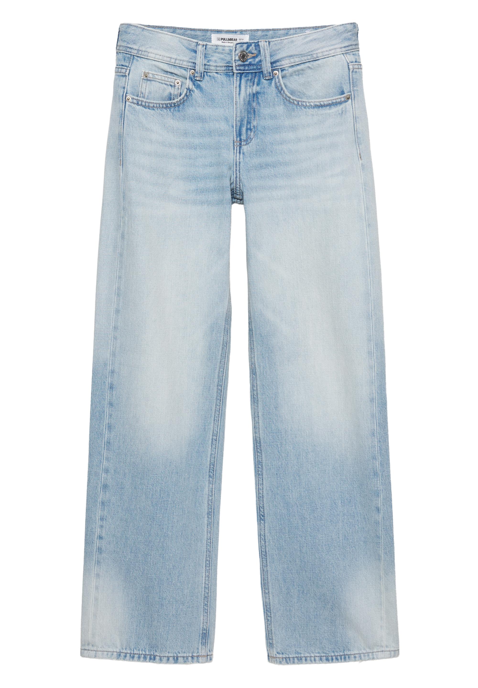 Low-rise straight-leg jeans — Sky blue