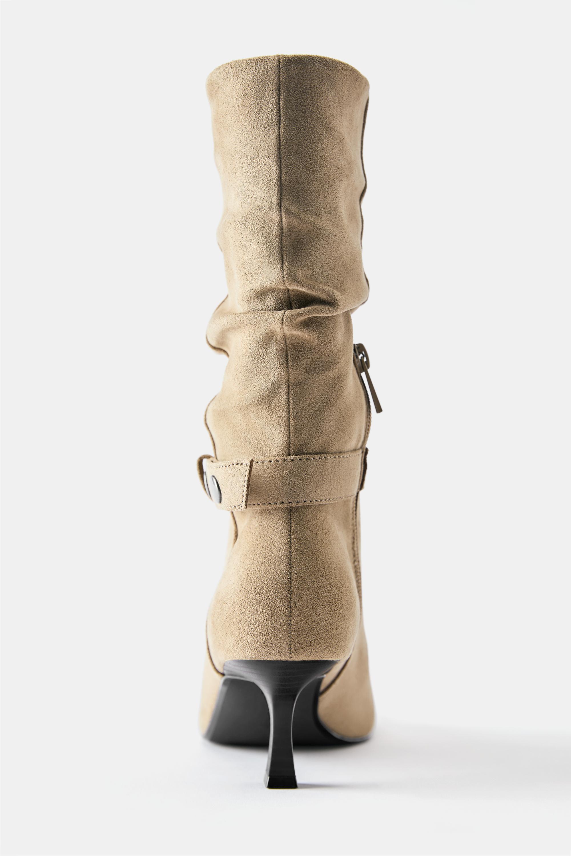 high-heel ankle boots — Brown (alternate view)