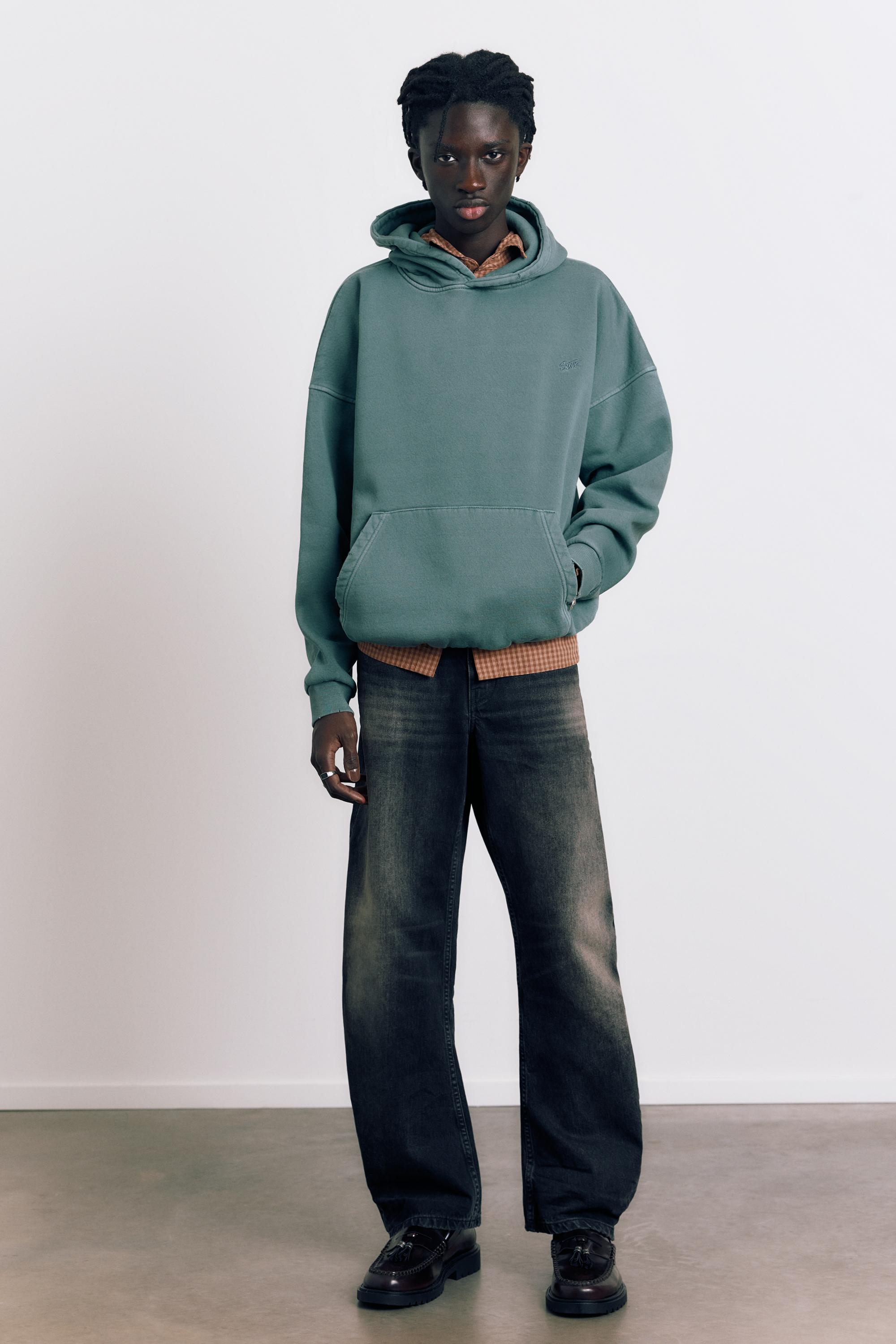 STWD Yıkanmış Kapüşonlu Sweatshirt - Görsel 14