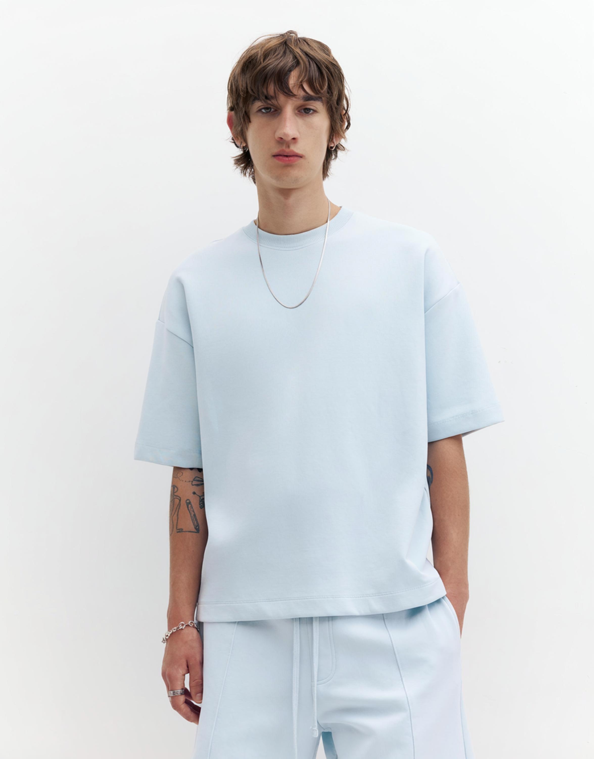Pull&Bear Kısa kollu interlok sweatshirt görsel 5
