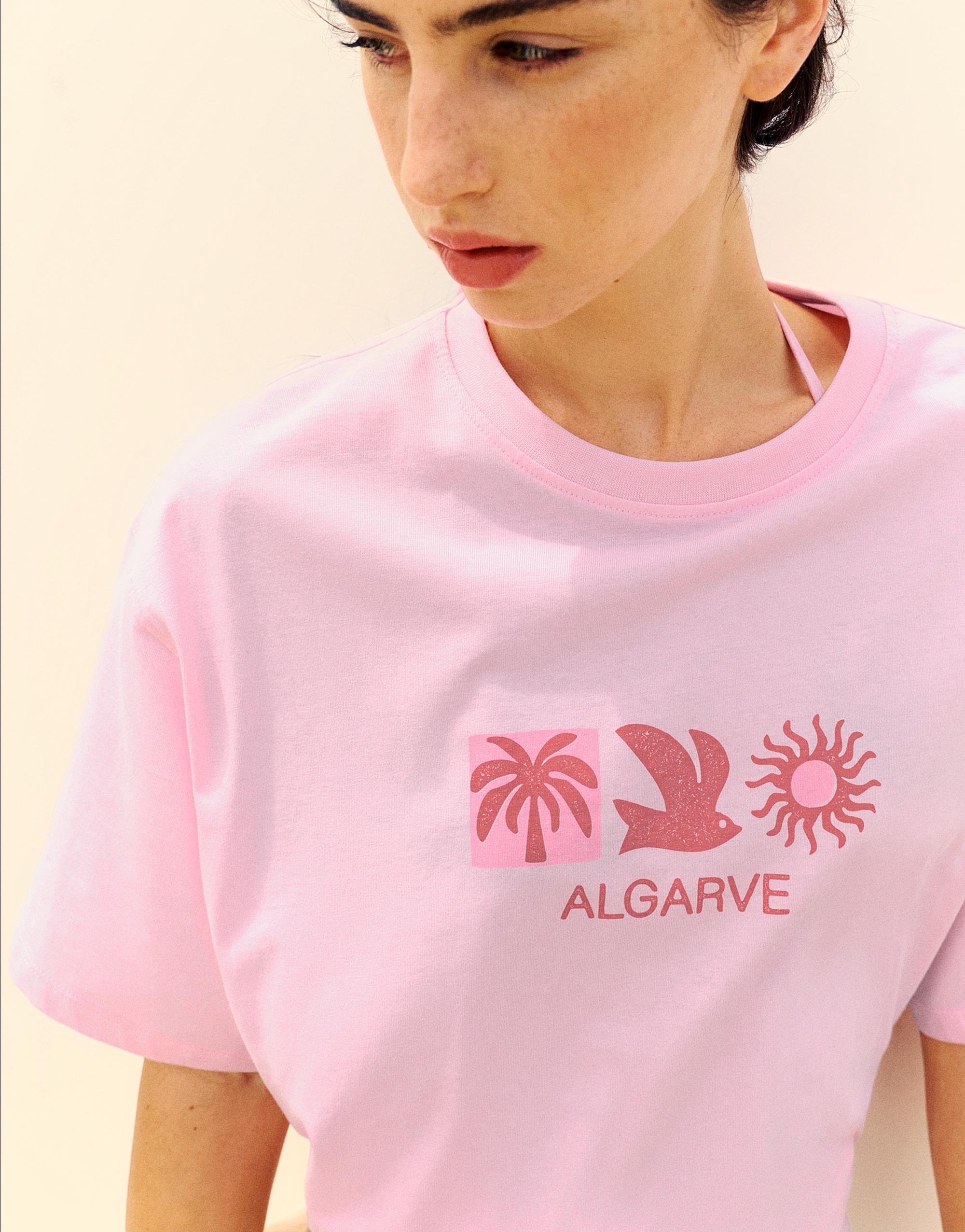 Algarve oversize graphic T-shirt — Pink