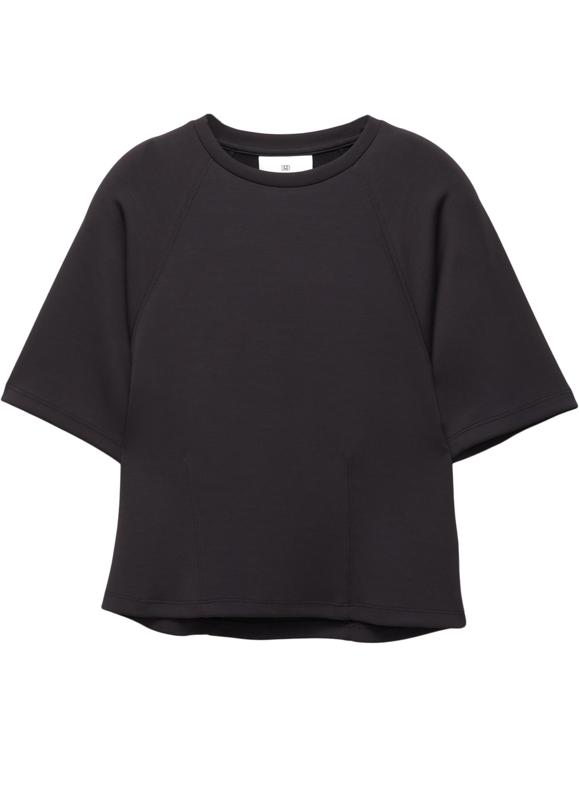 Soft touch short sleeve sweatshirt — Black