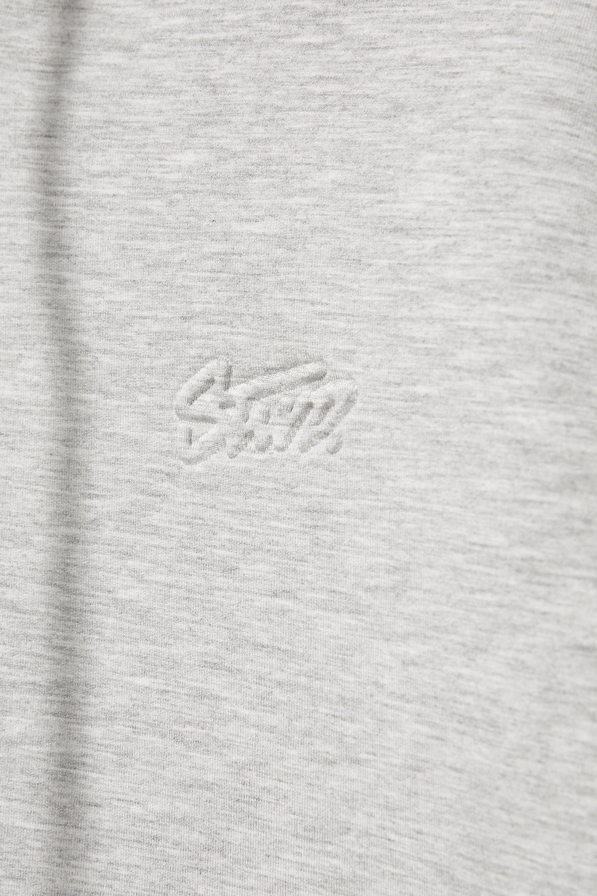 Neoprene-effect zip-up hoodie — Grey marl