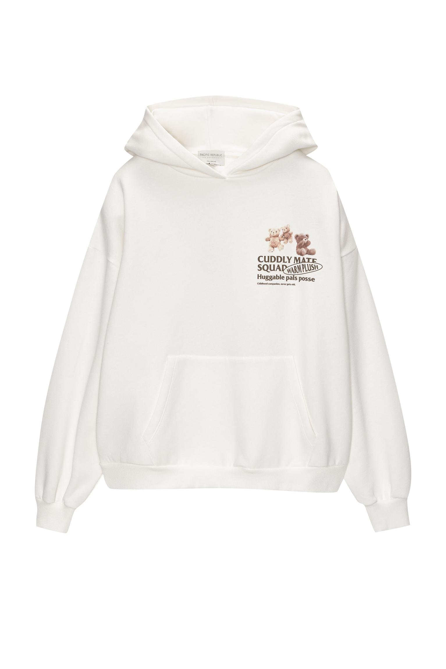 Ayılı kapüşonlu sweatshirt