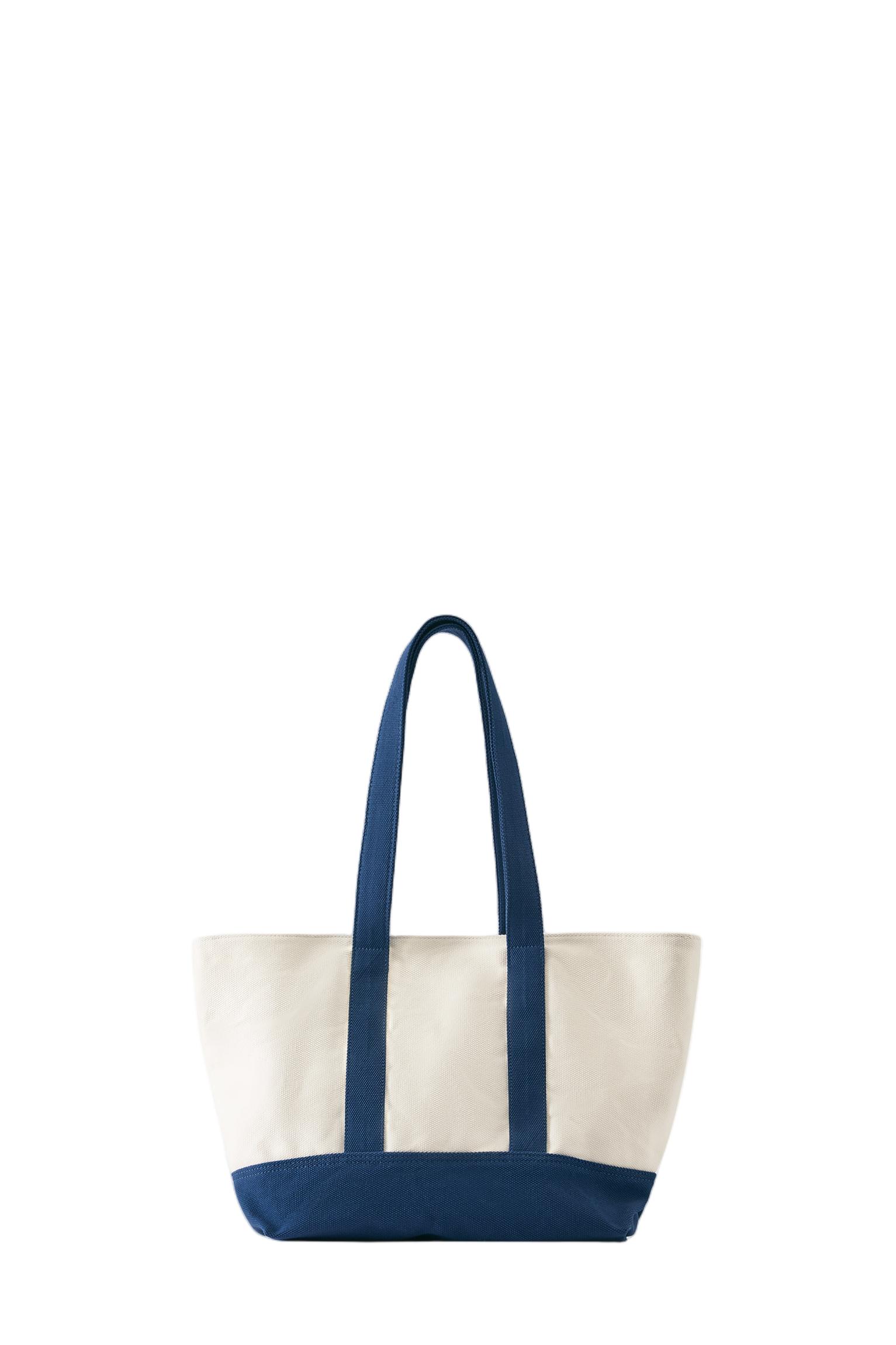 Canvas tote bag — Blue (alternate view)