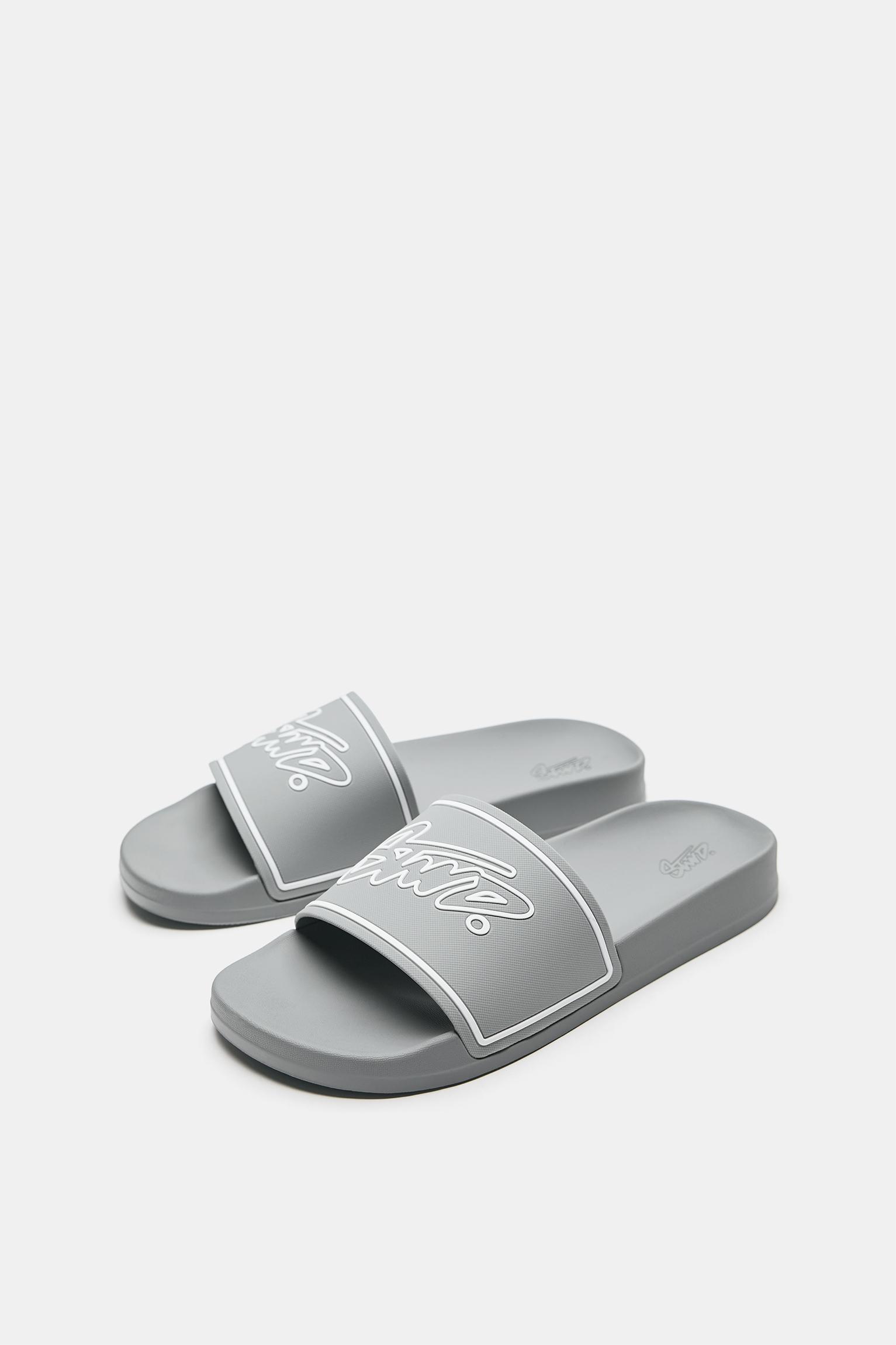 STWD logolu kauçuk sandalet - Görsel 21