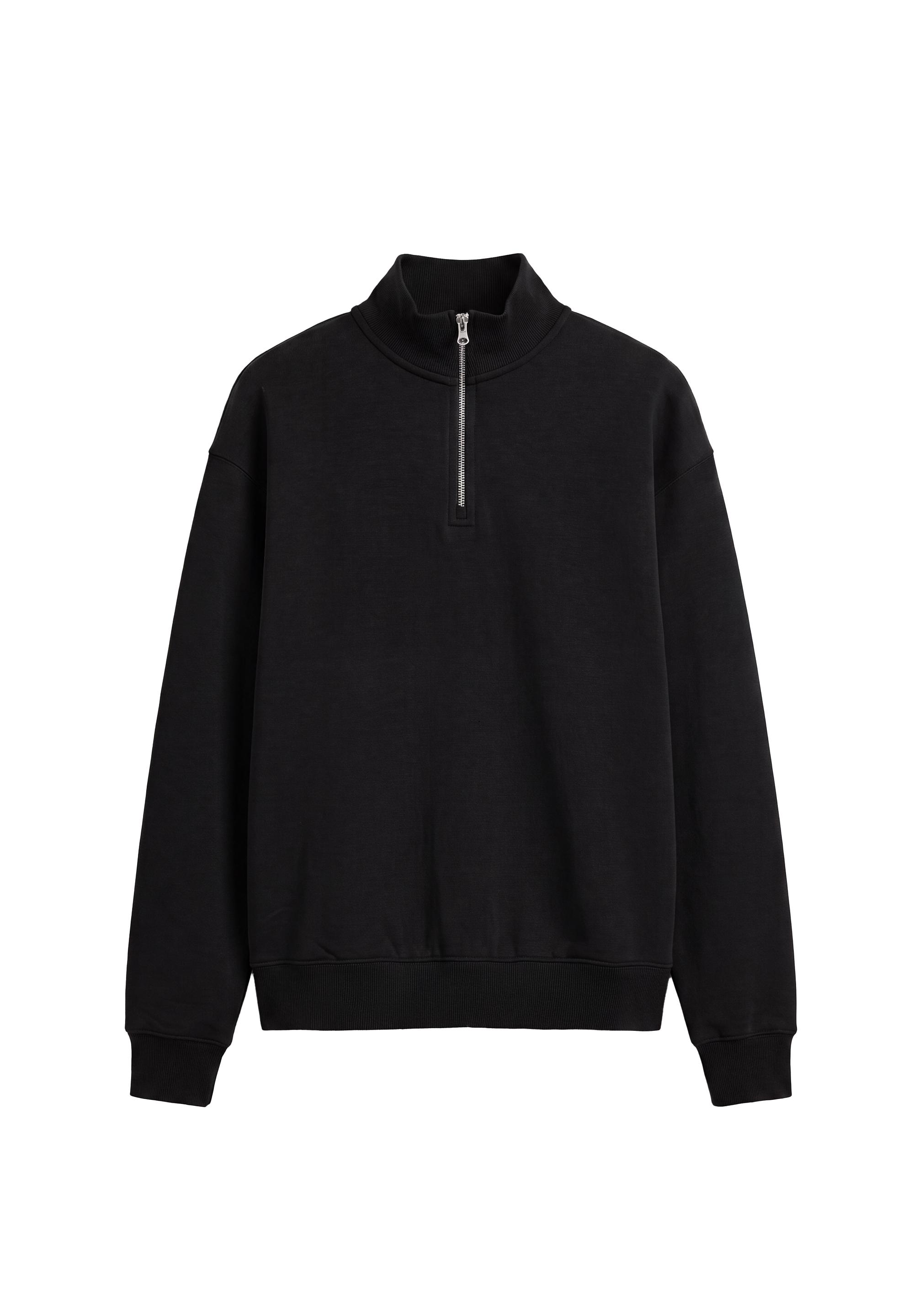 Quarter-zip sweatshirt — Black