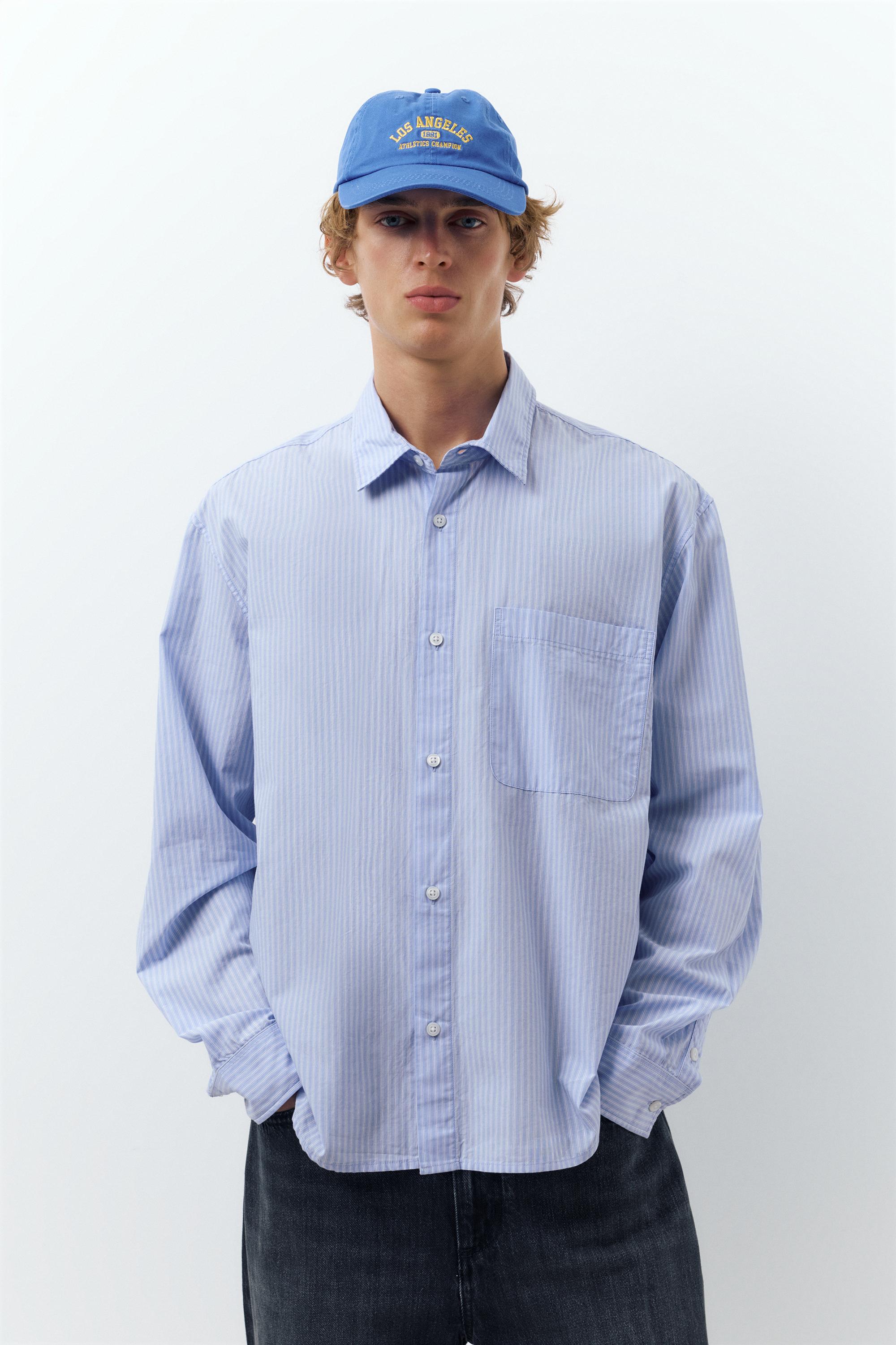 Camicia A Righe A Maniche Lunghe