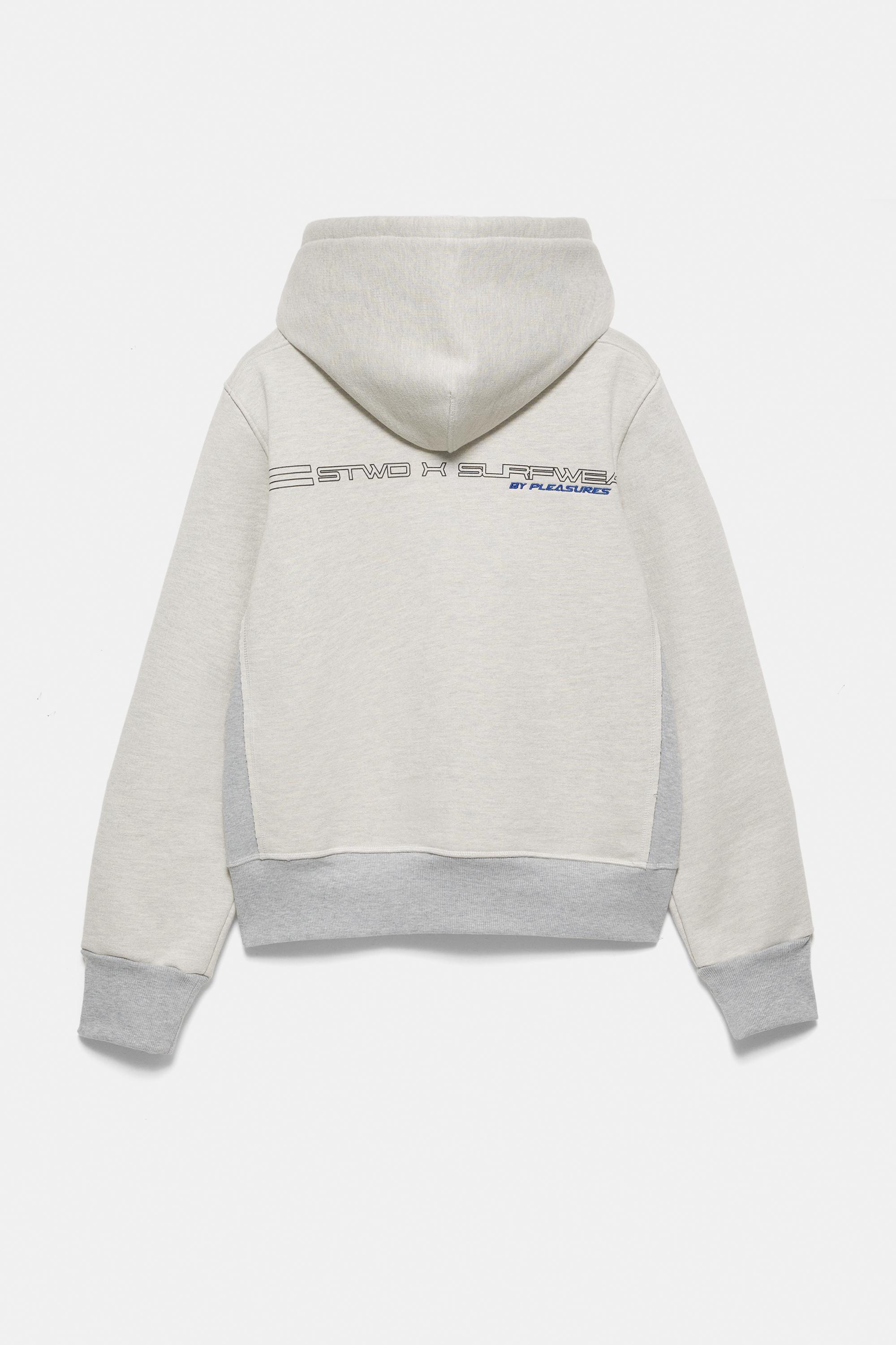 Pleasures x STWD hoodie — Grey/Camel