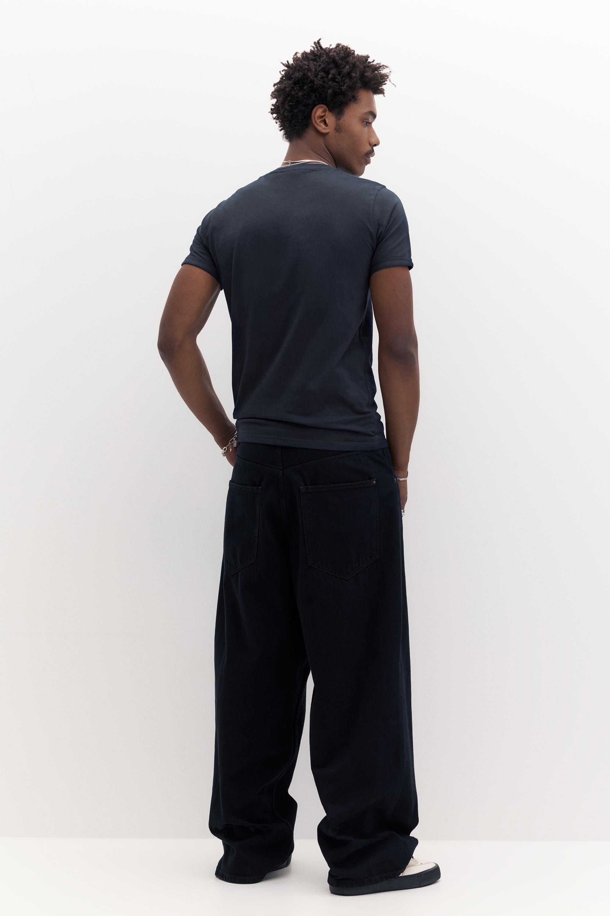 Muscle fit T-shirt — Dark navy
