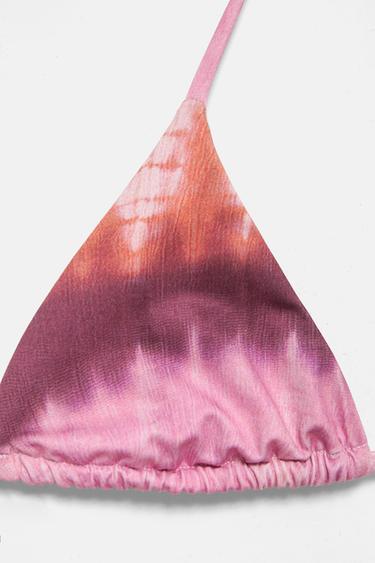 Triangle tie-dye bikini top — Pink 5