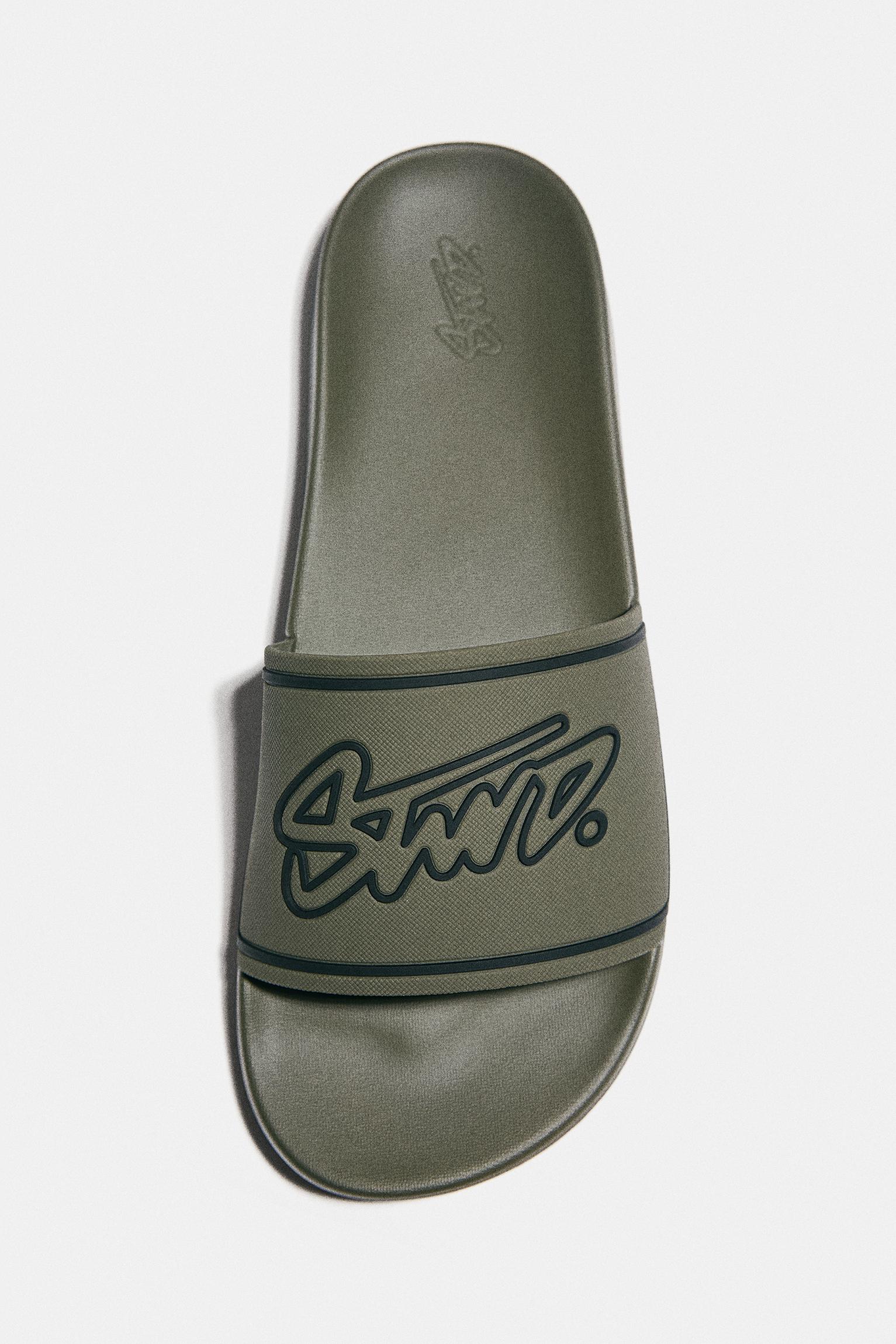 STWD logolu kauçuk sandalet - Görsel 52