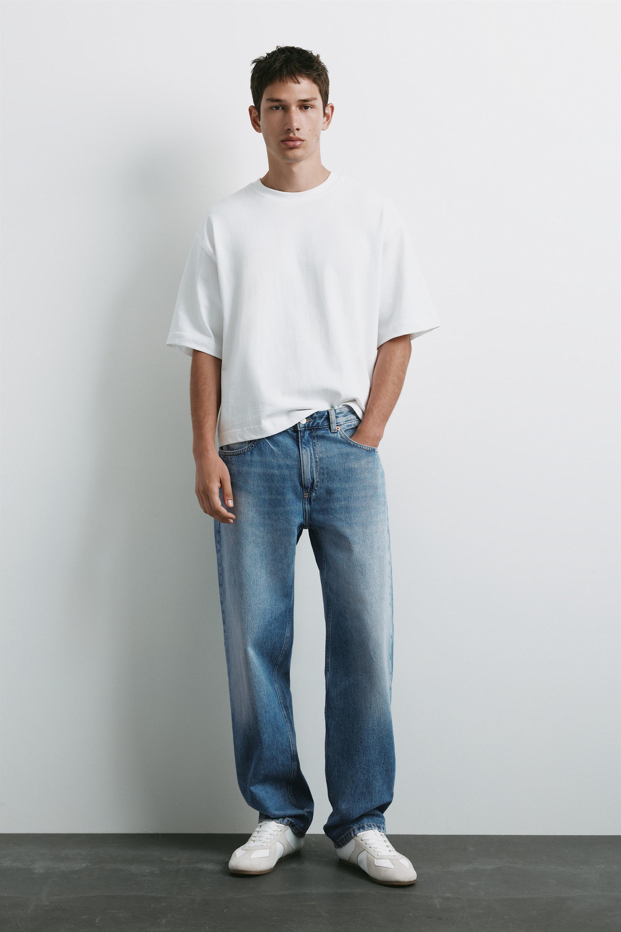 Straight-leg jeans — Medium blue