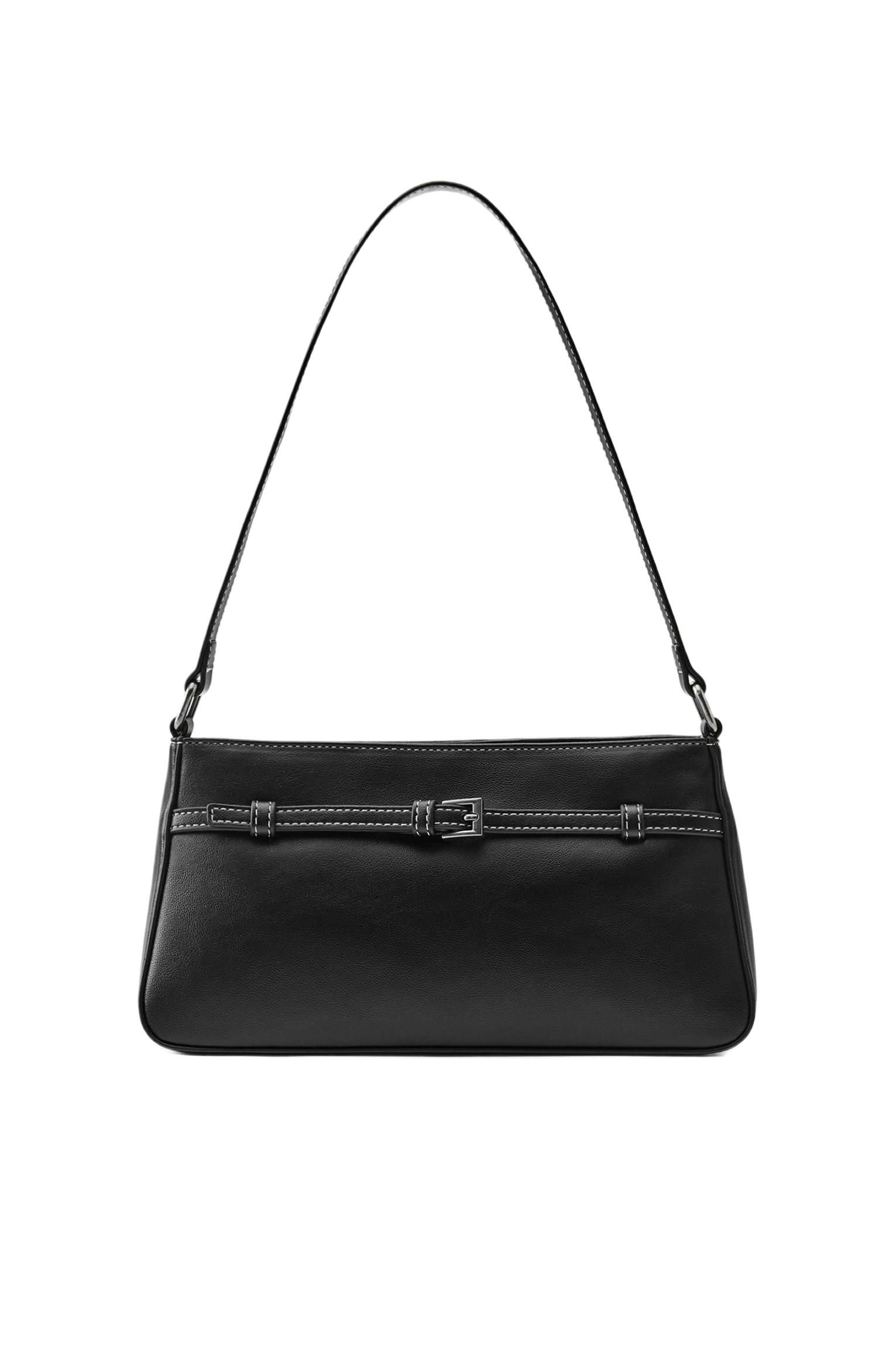 Buckle shoulder bag — Black