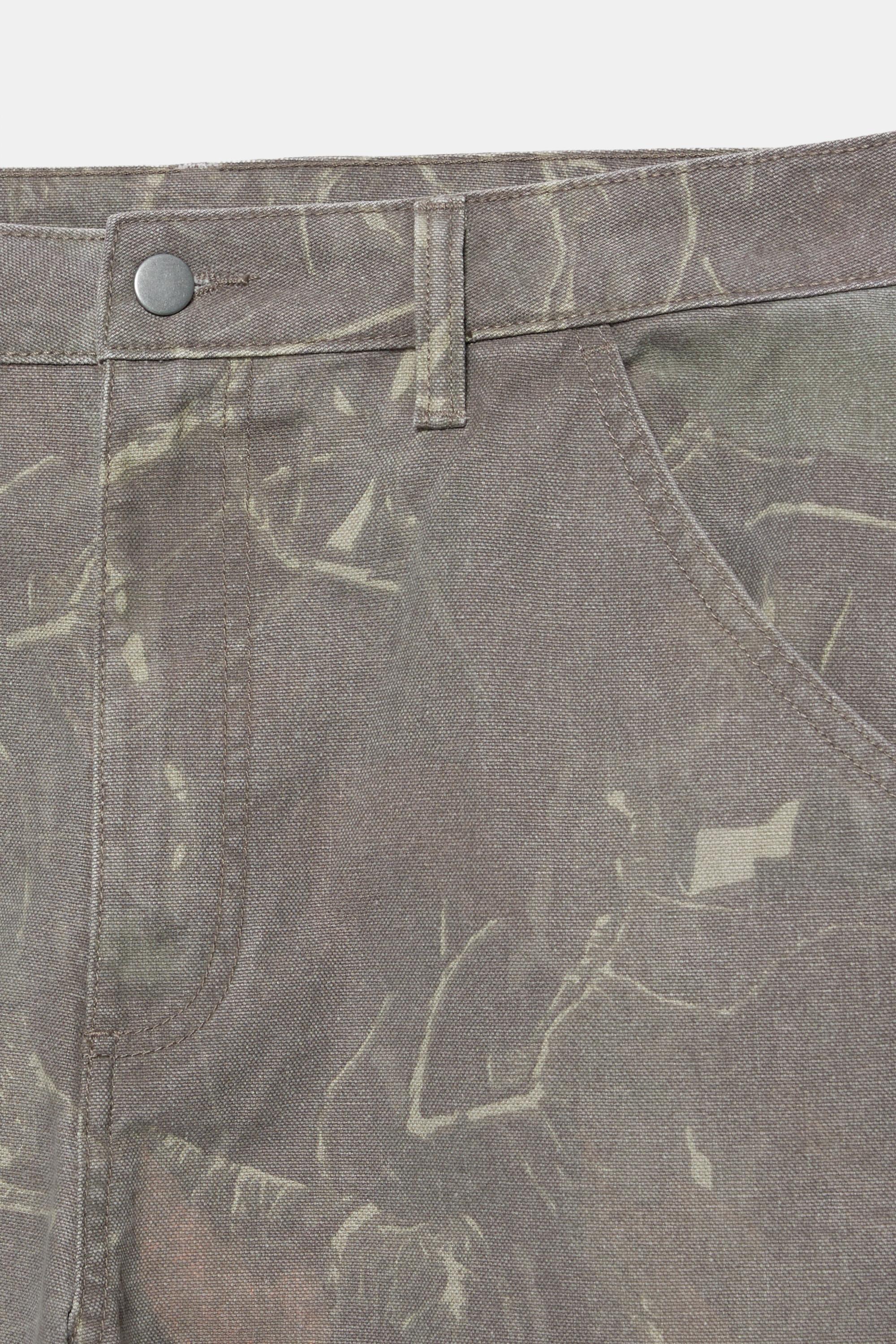Printed wide-leg trousers — Grey