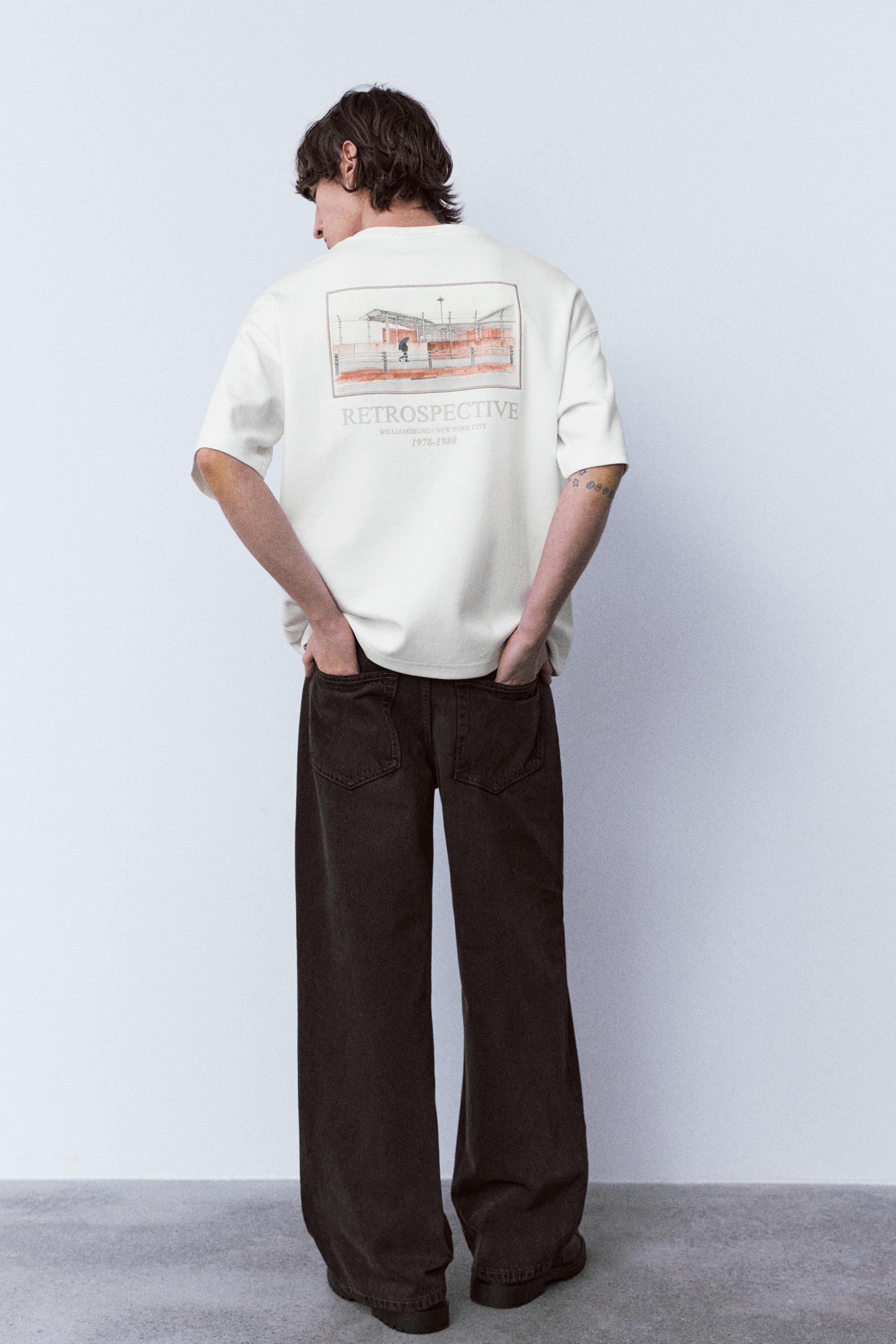 Kısa kollu Retrospective grafik sweatshirt - Görsel 17