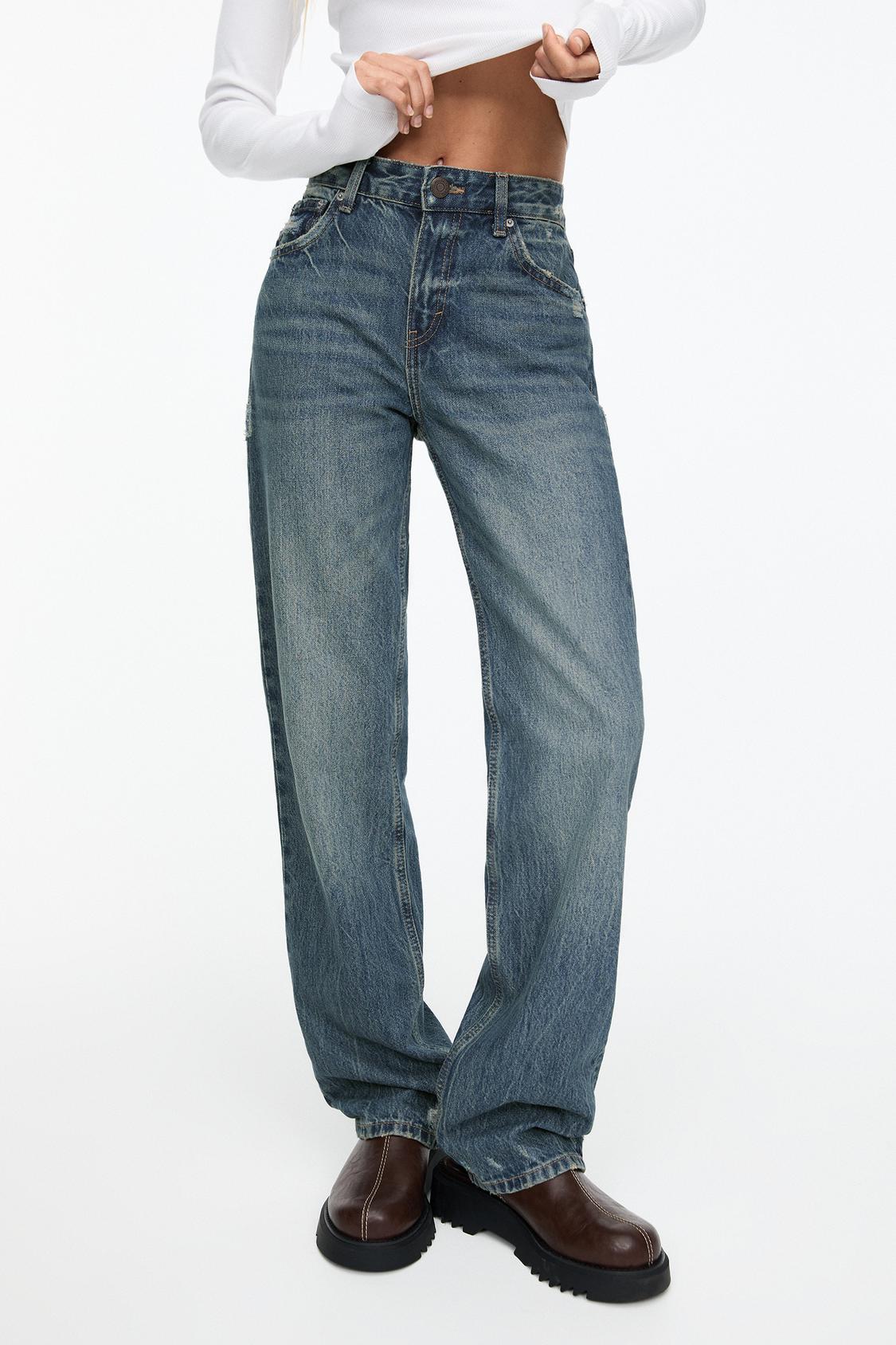 Straight-Leg-Jeans mit Mid-Rise-Bund - PULL&BEAR