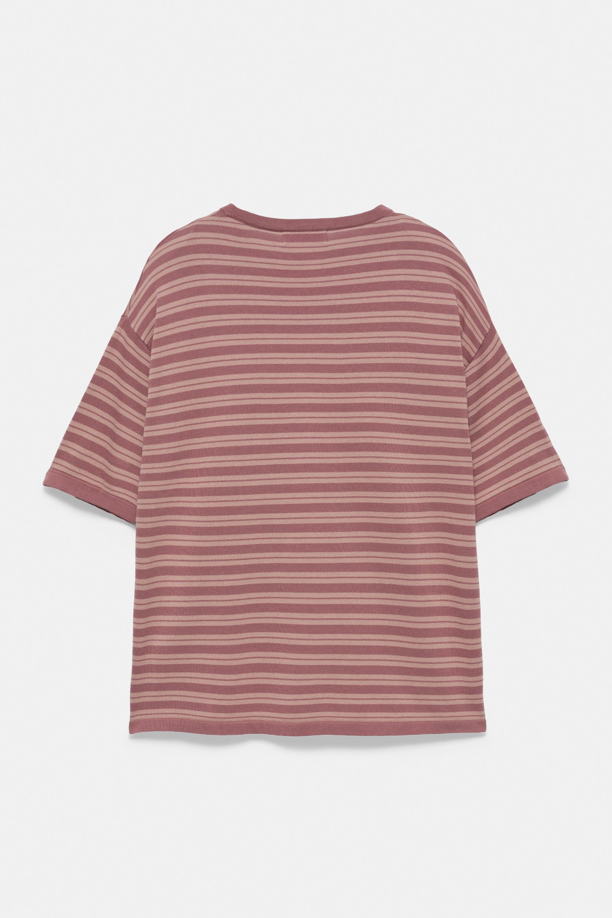 Striped knit T-shirt — Purple