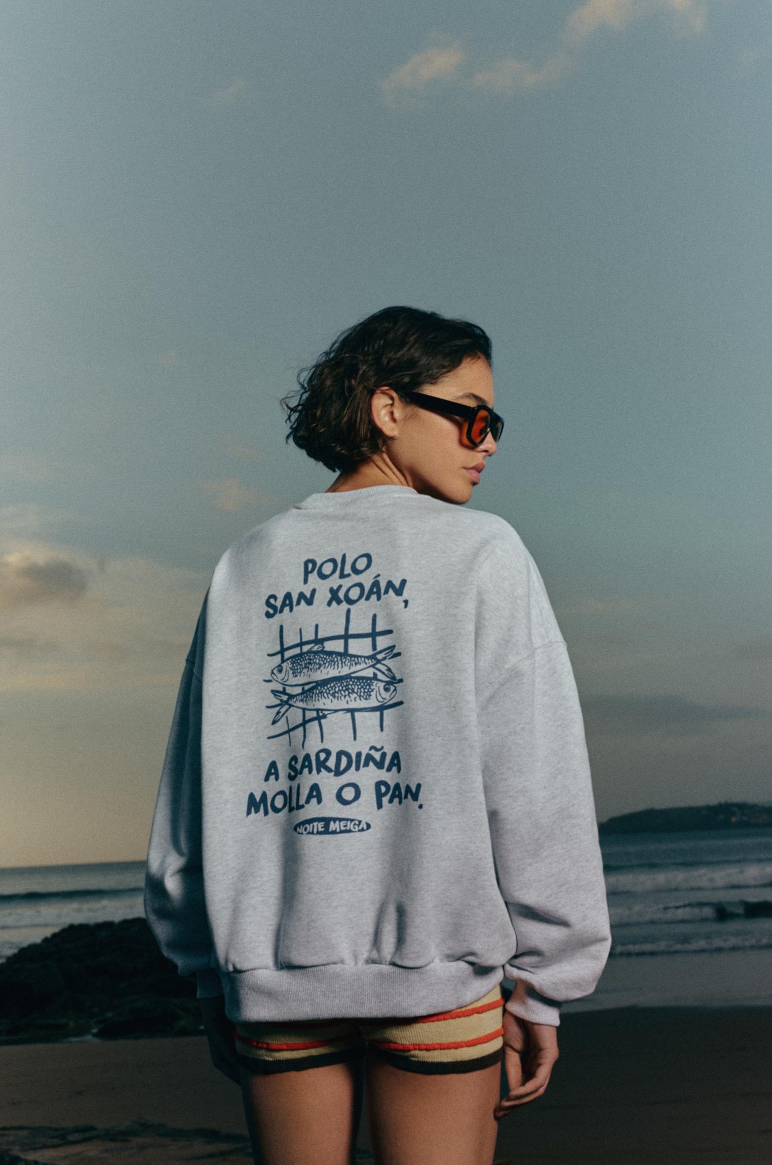 San Xoán Noite Meiga sweatshirt — Grey marl