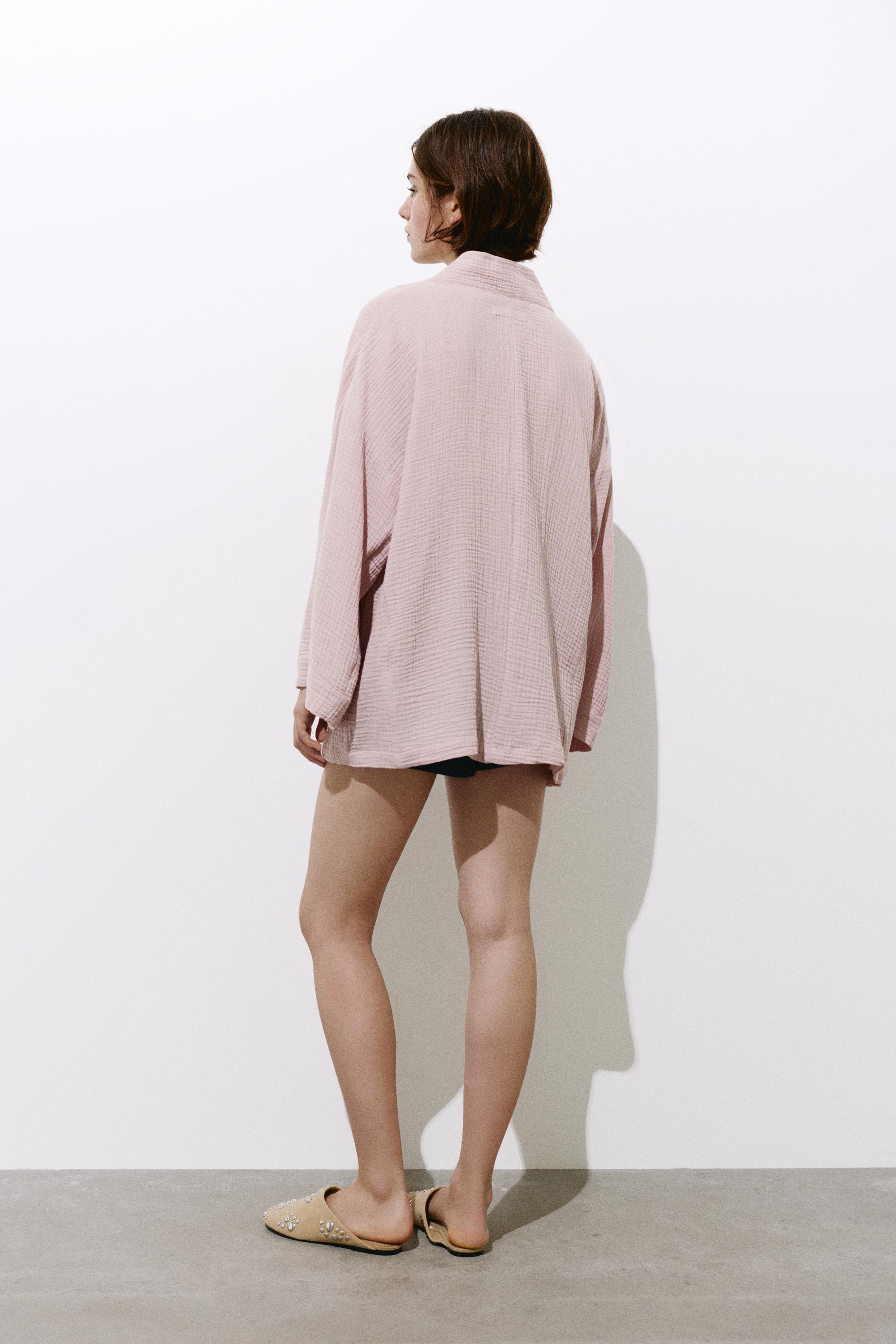 Crepe kimono — Rose pink