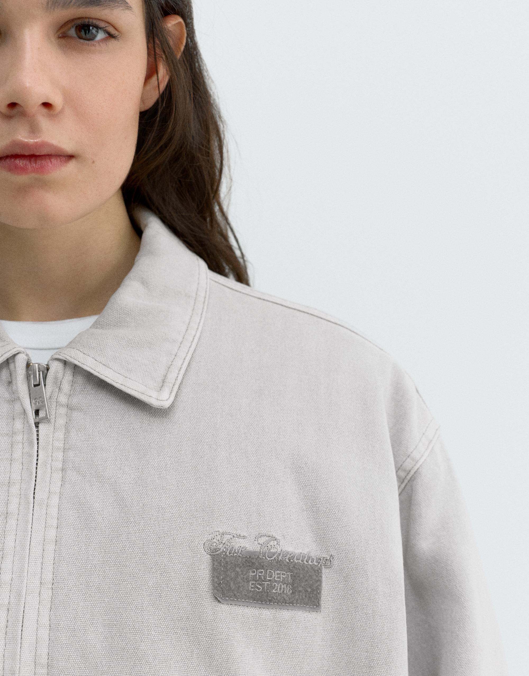 İşlemeli yama detaylı ceket - Görsel 14