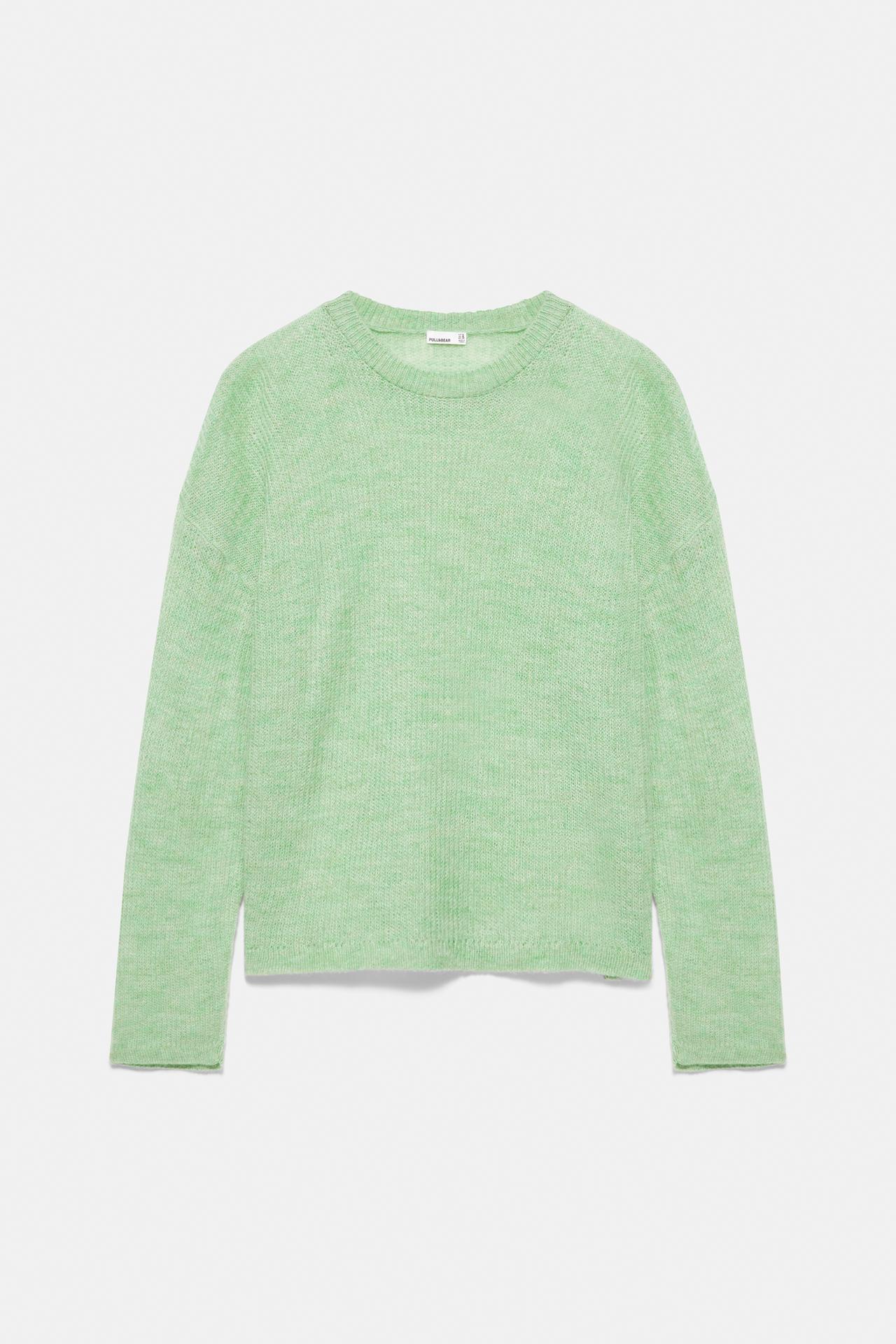 Jumper relaxed fit round neck — Mint