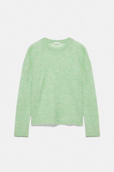 Jumper relaxed fit round neck — Mint 6