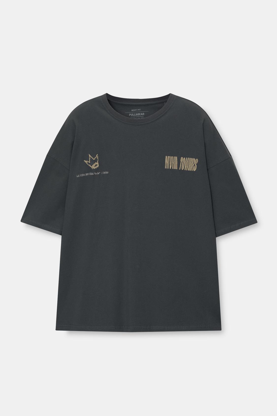 Bear Camisetas Oversize Playeras De Hombre Pull And Bear Camiseta