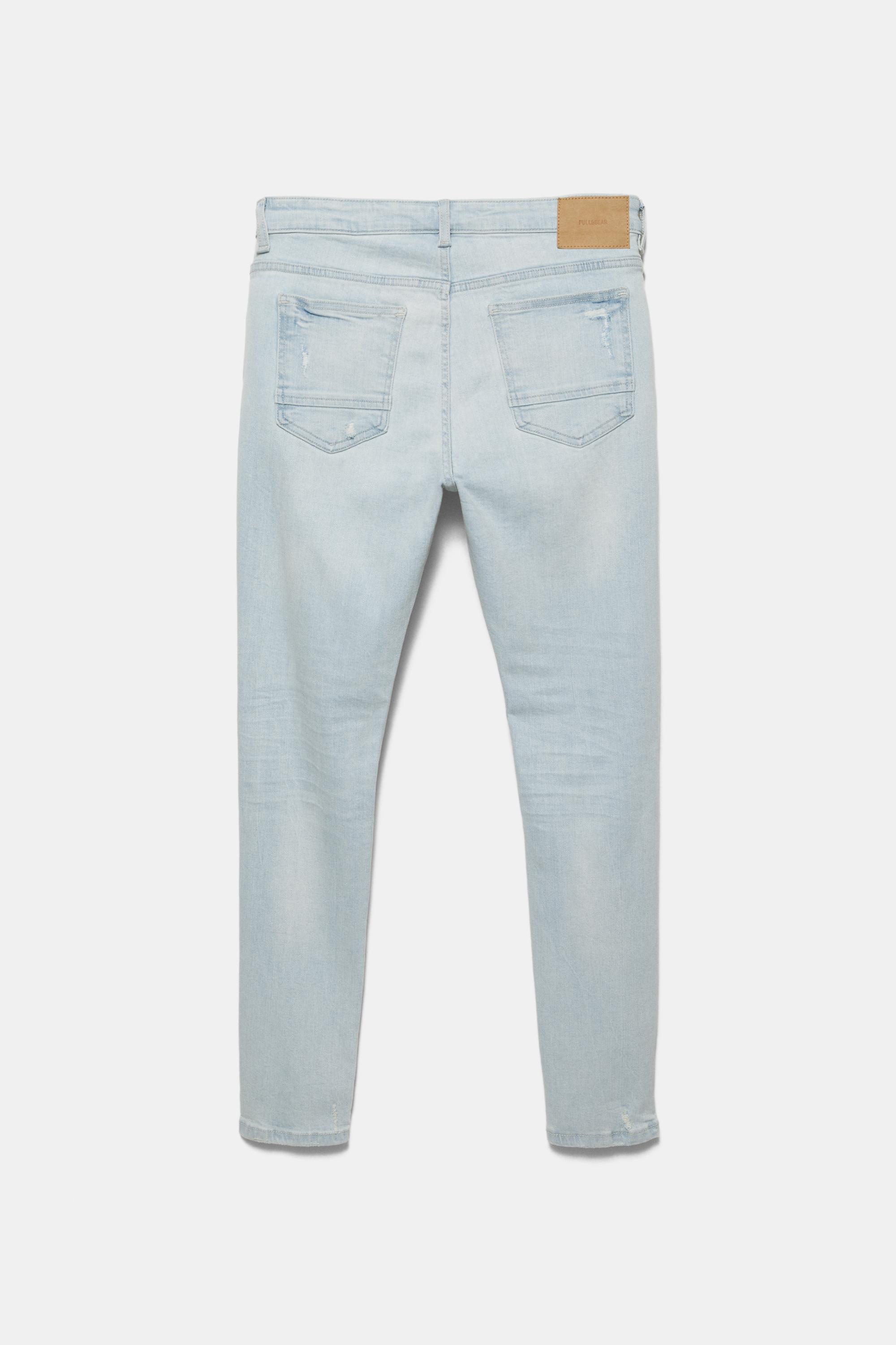 Ripped skinny jeans — Pale indigo