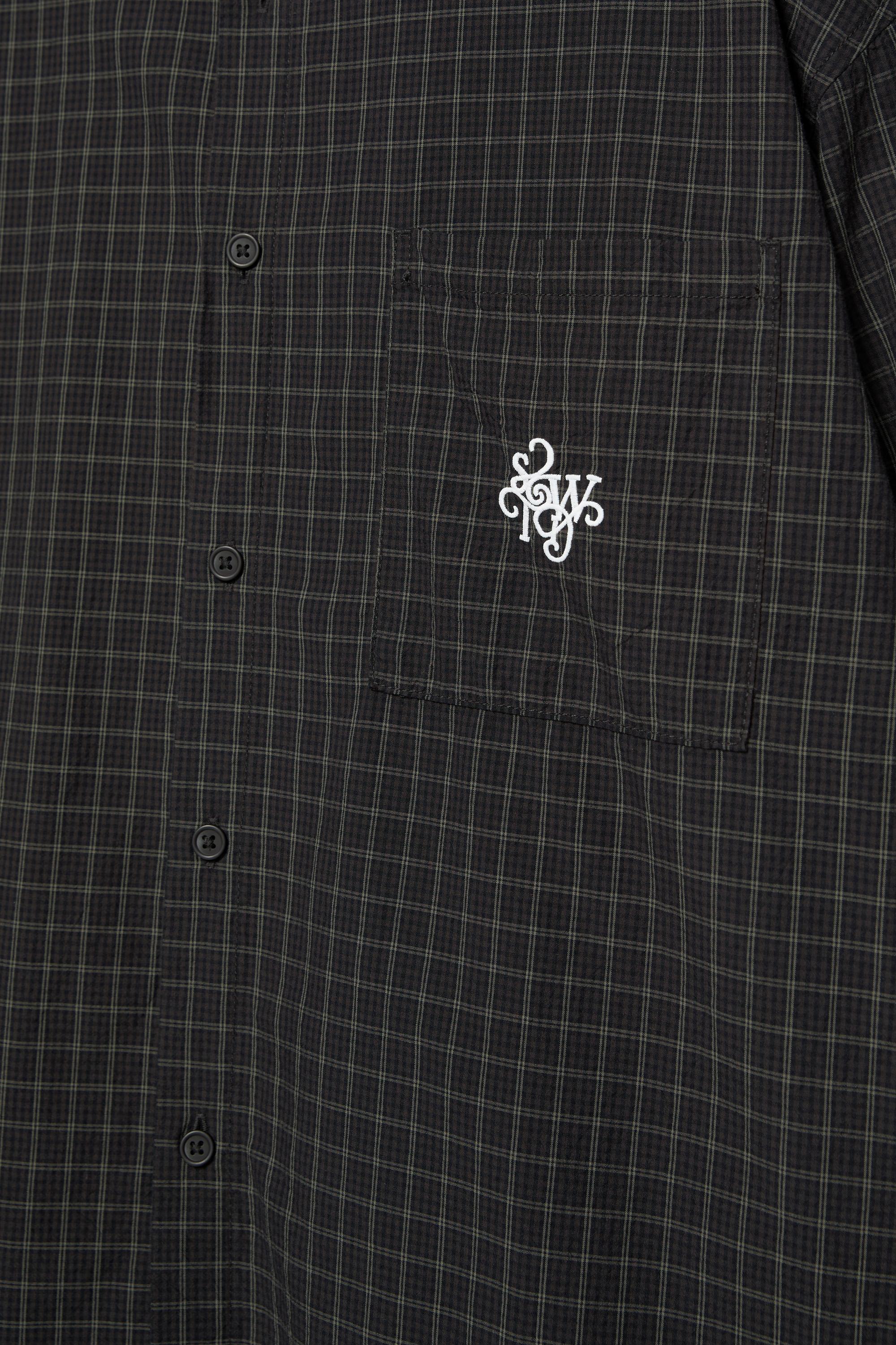 STWD işlemeli ekose gömlek - Görsel 5