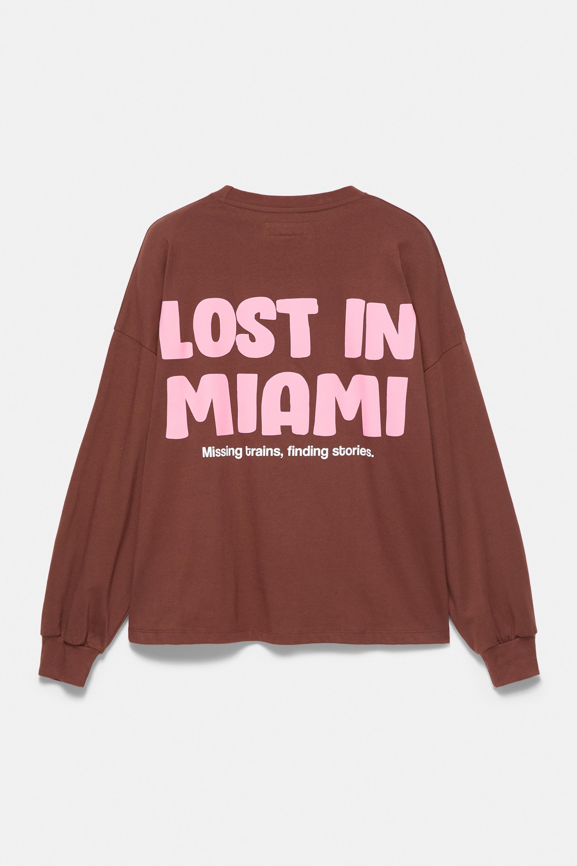 Oversize graphic T-shirt — Brown