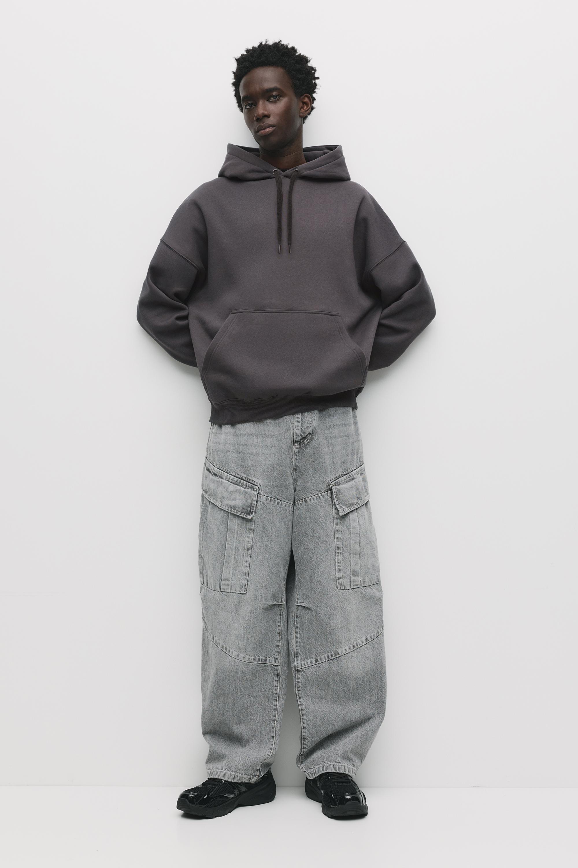 Basic kapüşonlu sweatshirt - Görsel 88