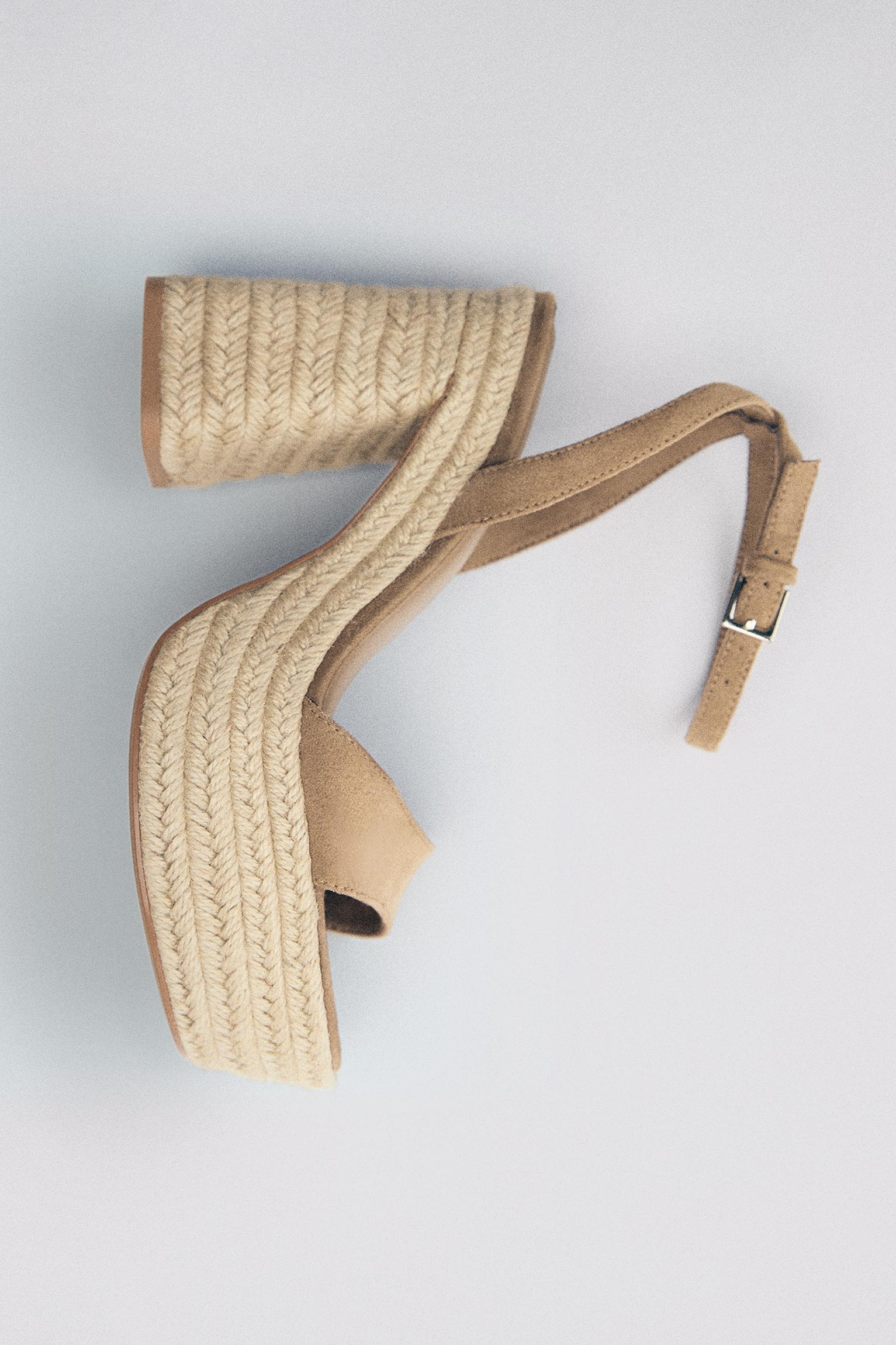 Jute high-heel sandals — 1-101