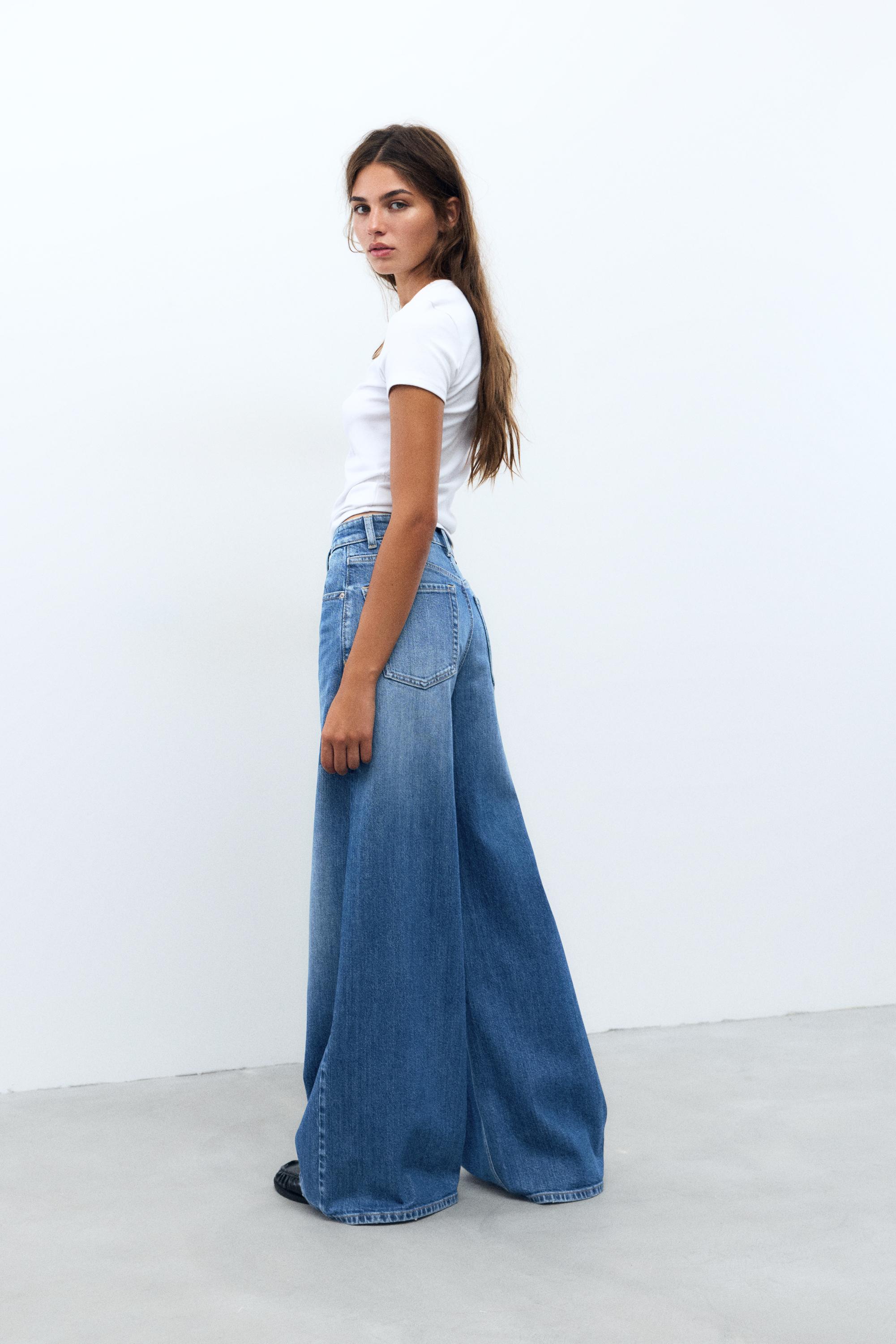 Pull&Bear Süper geniş paça comfort jean görsel 2
