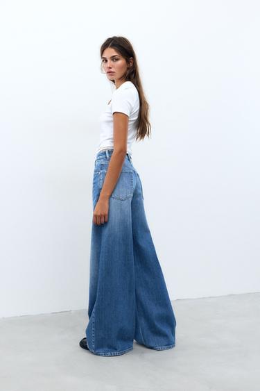 Super wide-leg comfort jeans — Dark blue 6