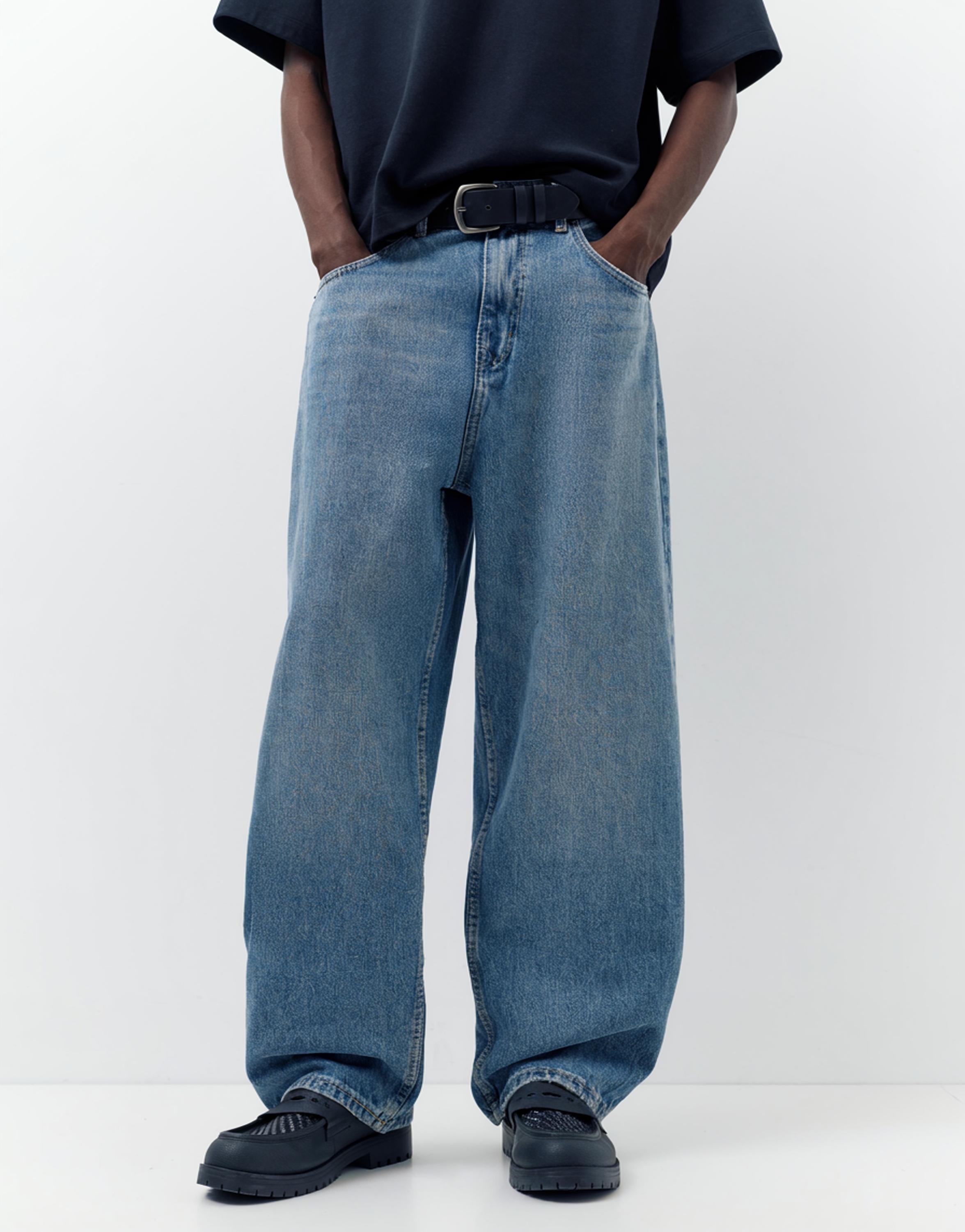 Relaxed fit baggy jeans — Medium blue