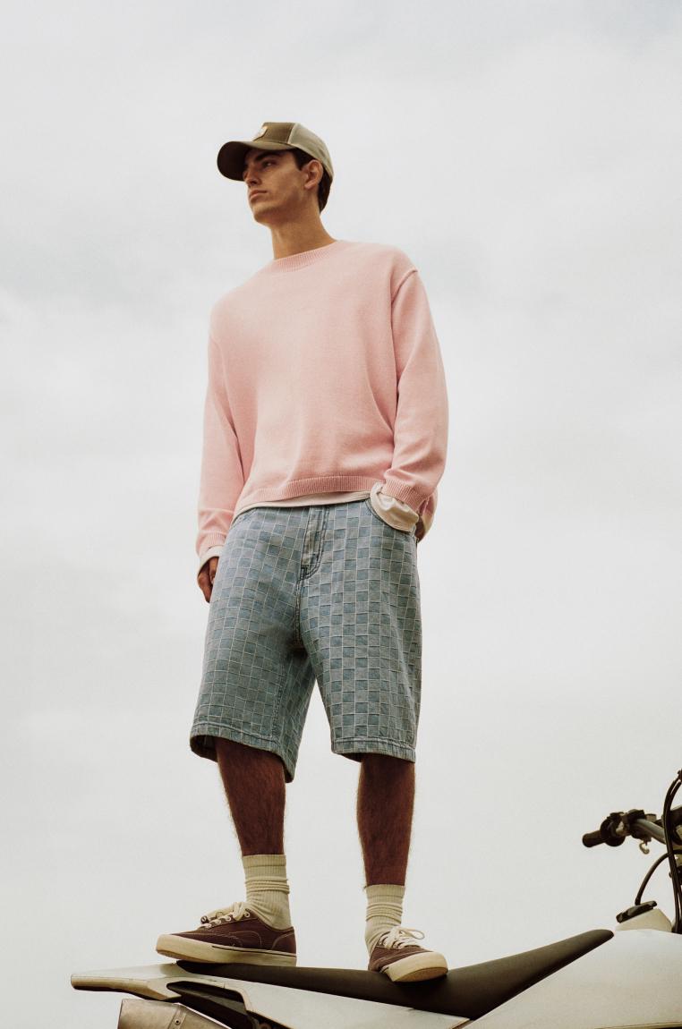 Bermuda Jeans Xadrez