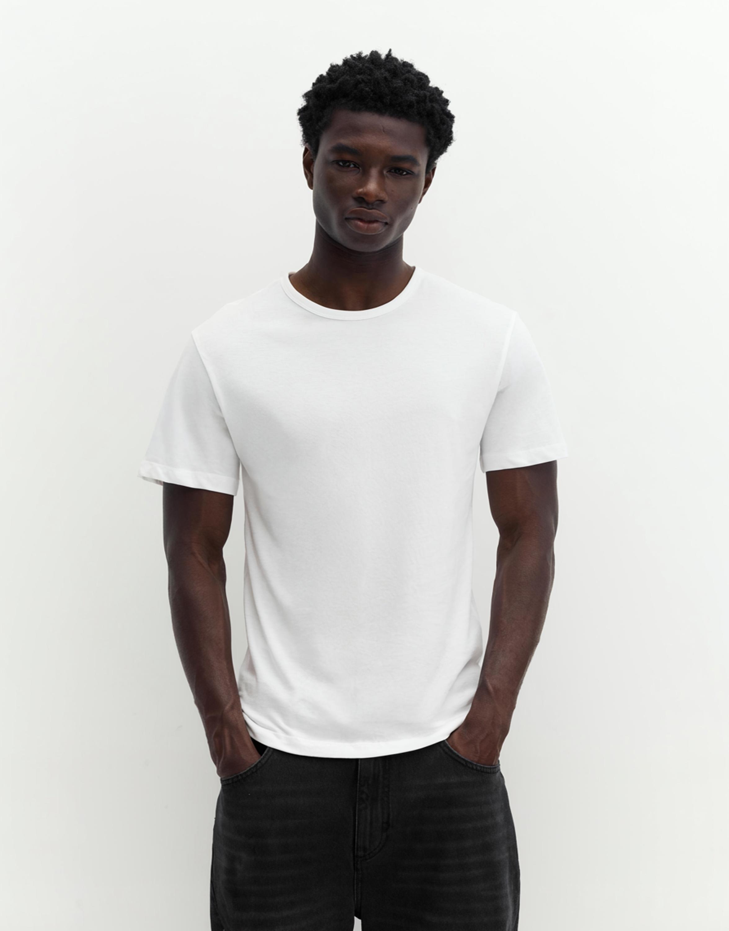 Slim fit basic T-shirt — White