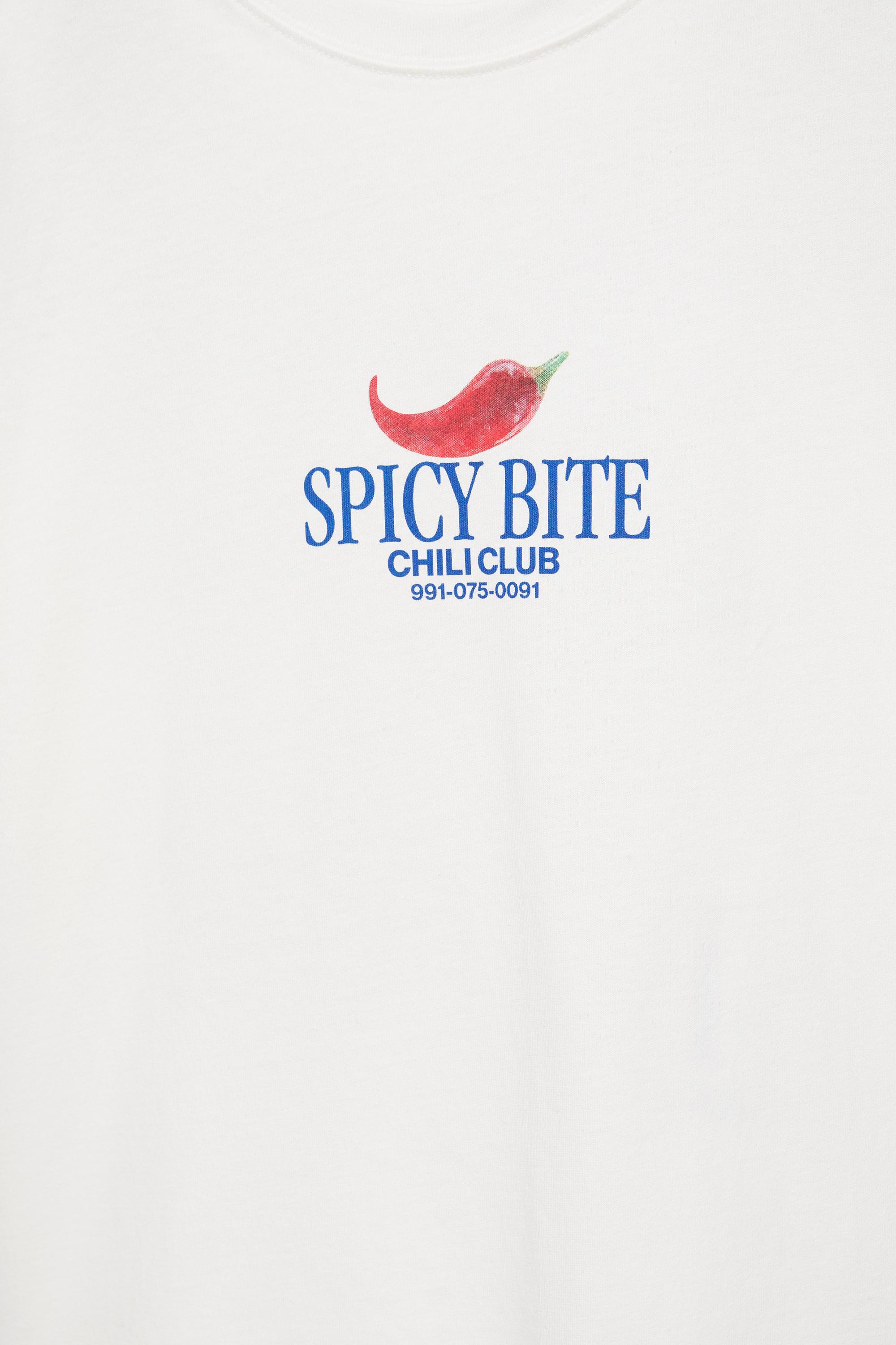 Oversize chilli graphic T-shirt — Ice