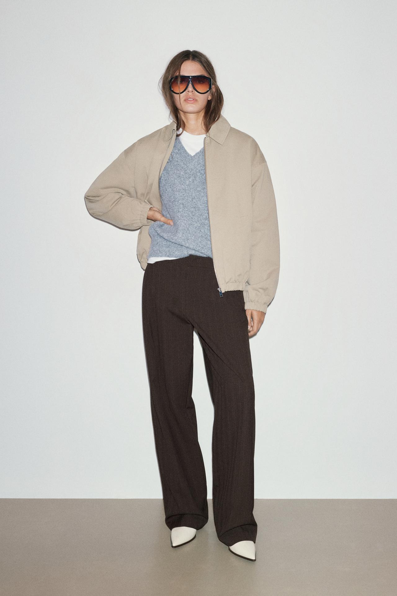 Darted smart trousers — Striped