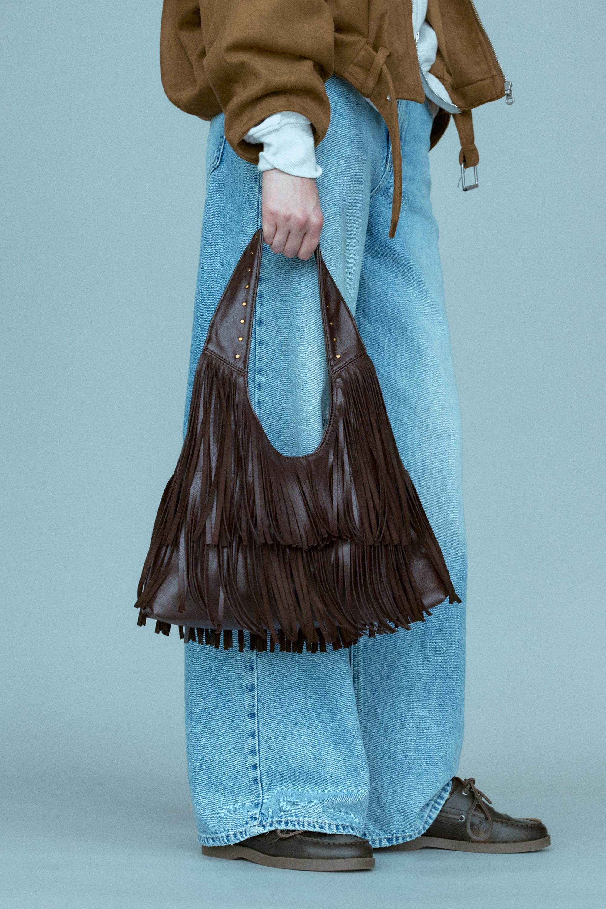 Püsküllü shopper çanta - Görsel 31