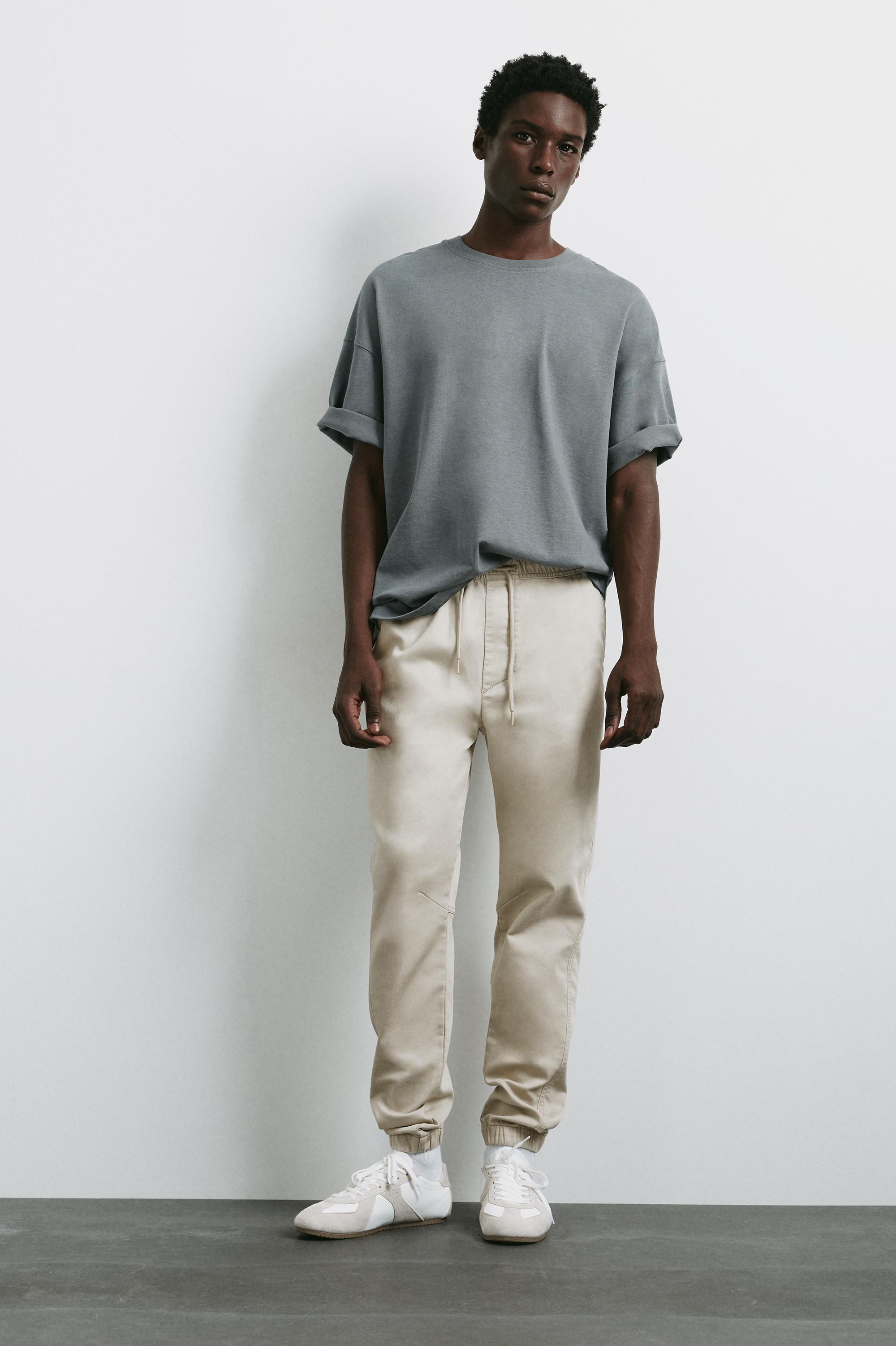 Regular fit jogging trousers — Beige