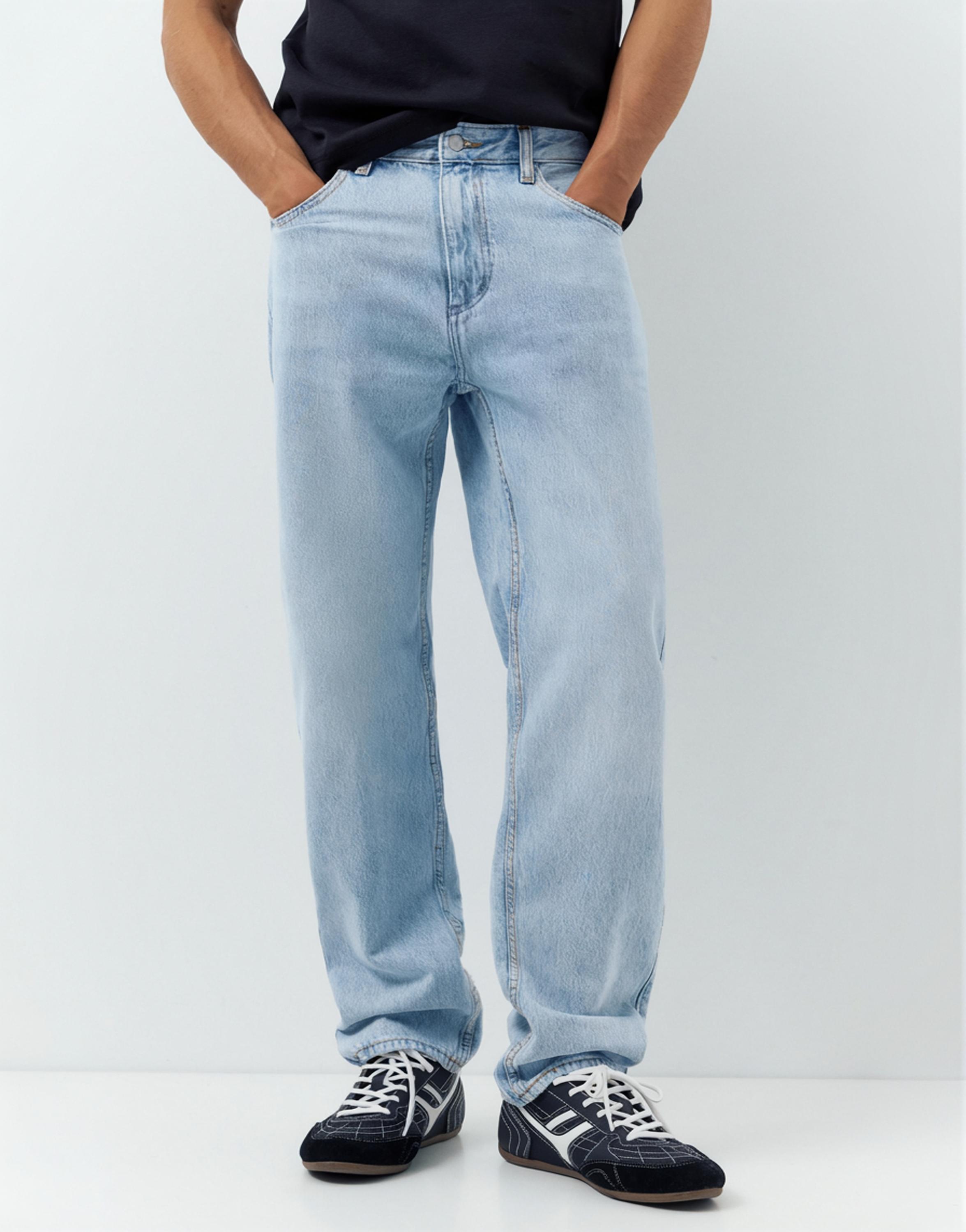 Straight-leg jeans — Pale indigo