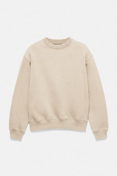 Relaxed fit round neck sweatshirt — Sand 5