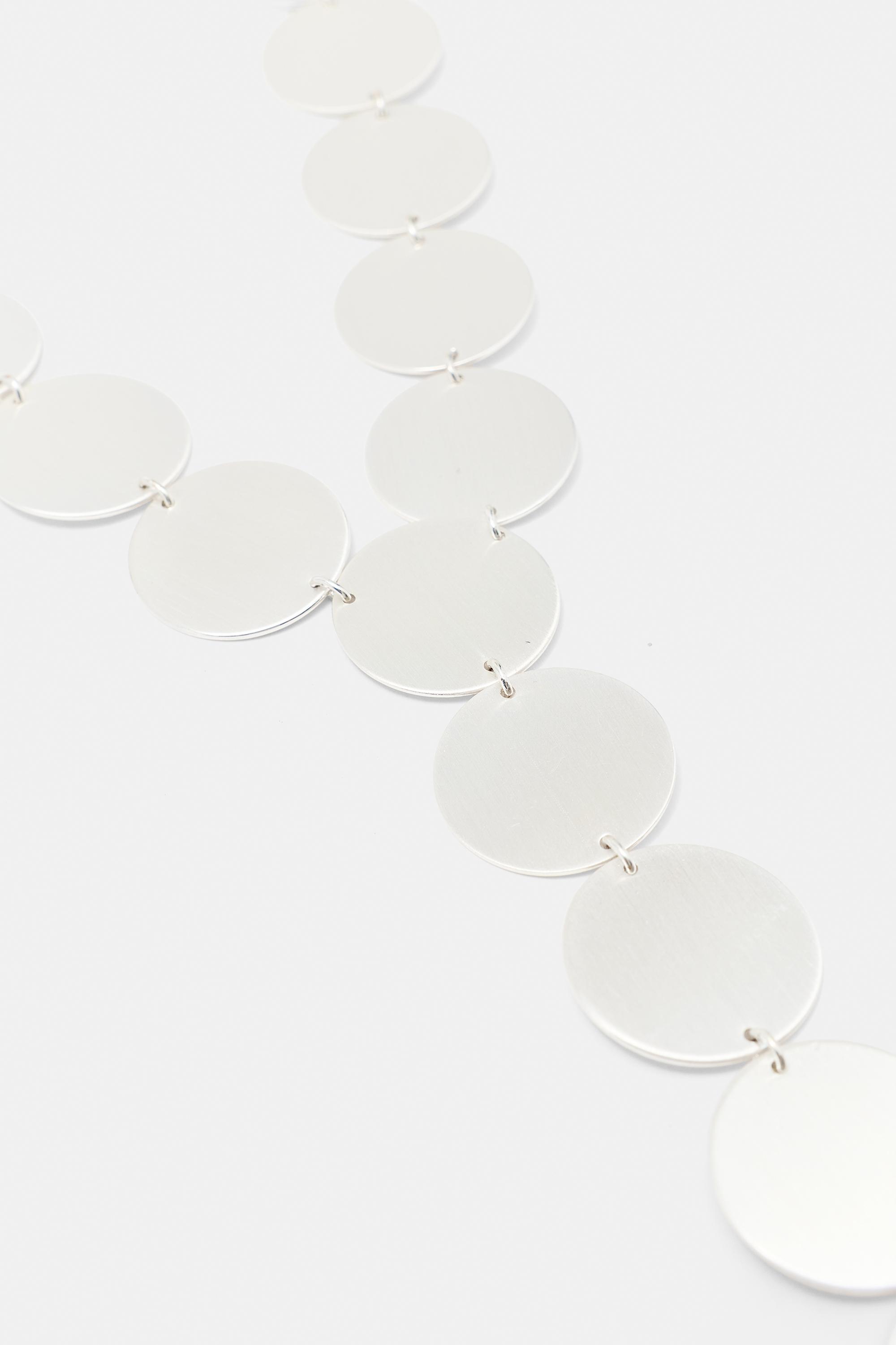 Circular lariat necklace — Silver